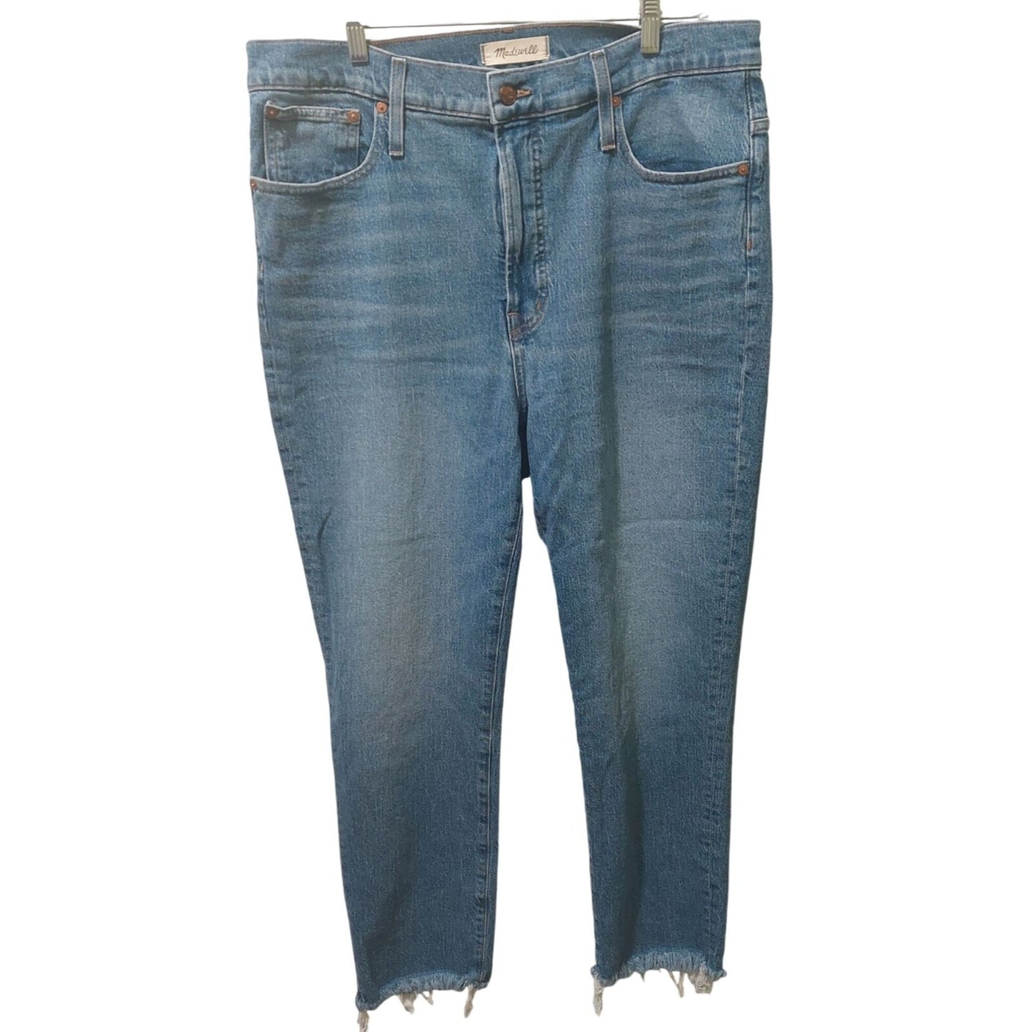 Madewell Women's The Perfect Vintage Jean 33 Medium Wash Frayed Hem