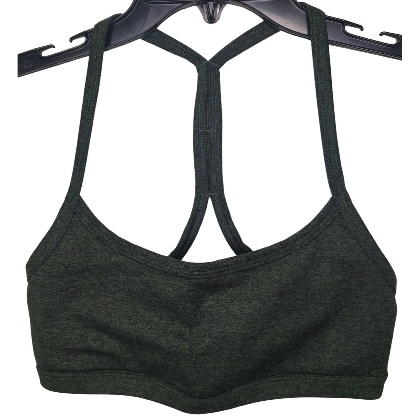 Calme by Johnny Was Women's Ease Cross Back Sports Bra II Size XS Dark Green