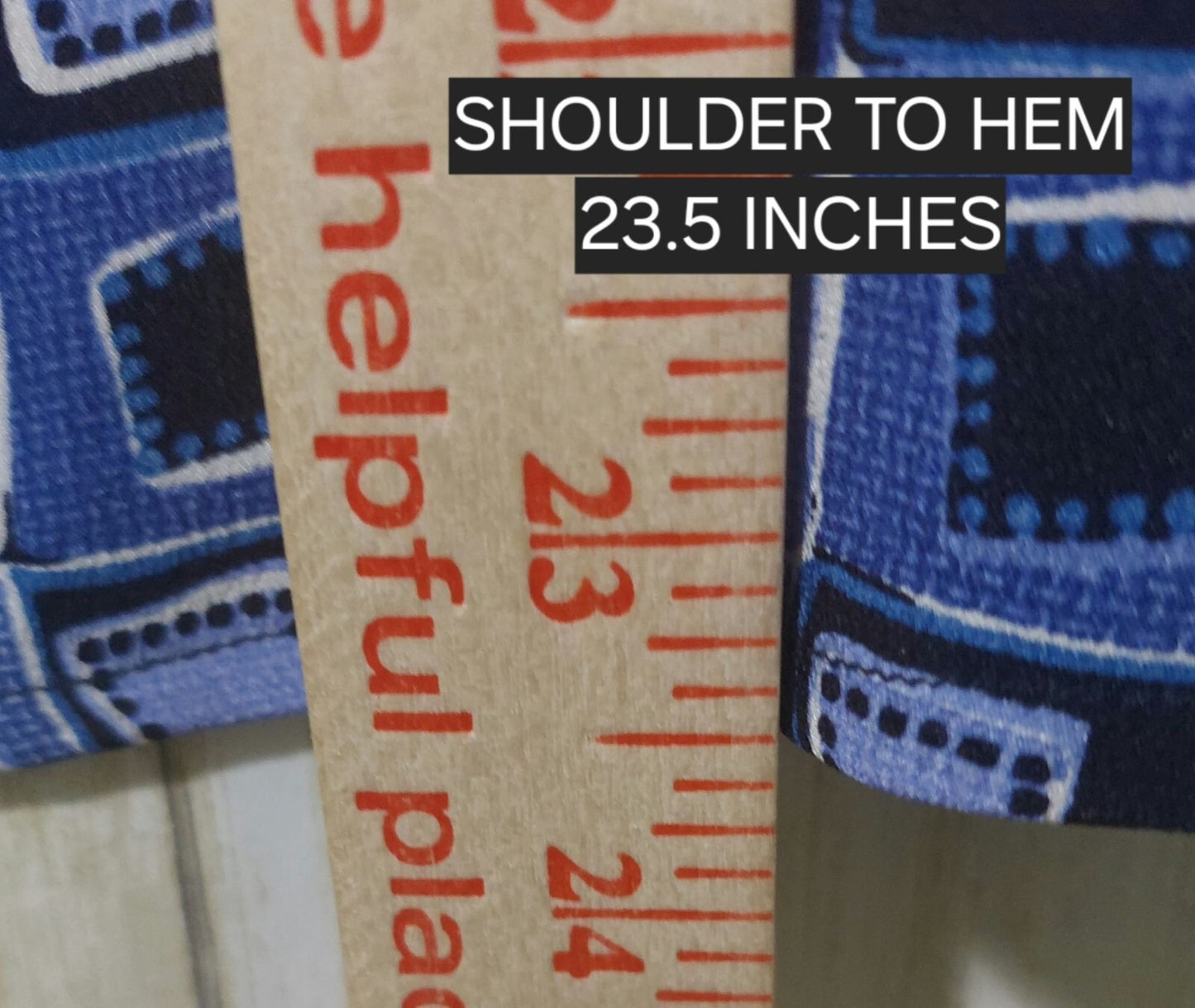 Robbie Bee Blue Geometric Sleeveless 100% Silk Blouse Womens Medium