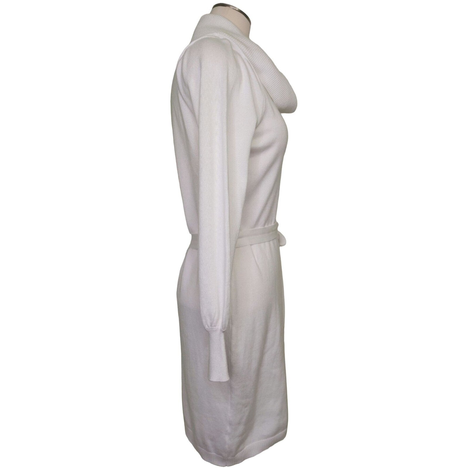 Sam Edelman White Cowl Neck Sweater Dress White Size Medium Chic Fall/Winter