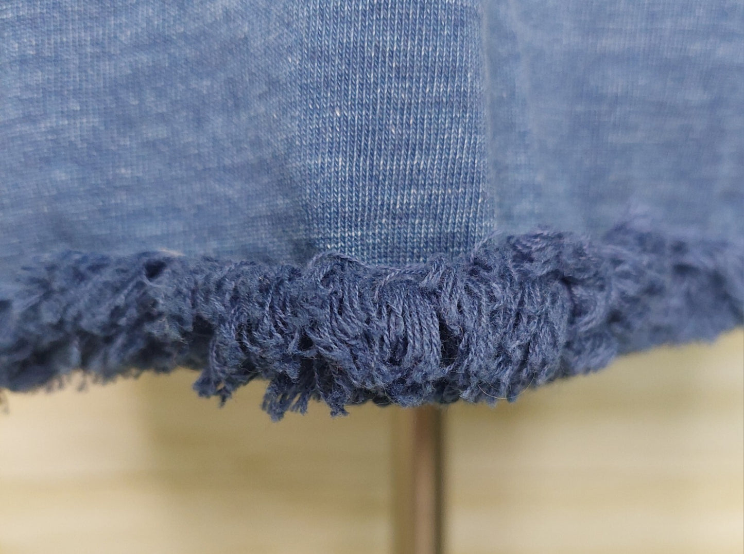 Chicos Women's Top Size 3 (XL/16) Blue~Rope Tie~ Nautical~Fringe~Boho Beachy 