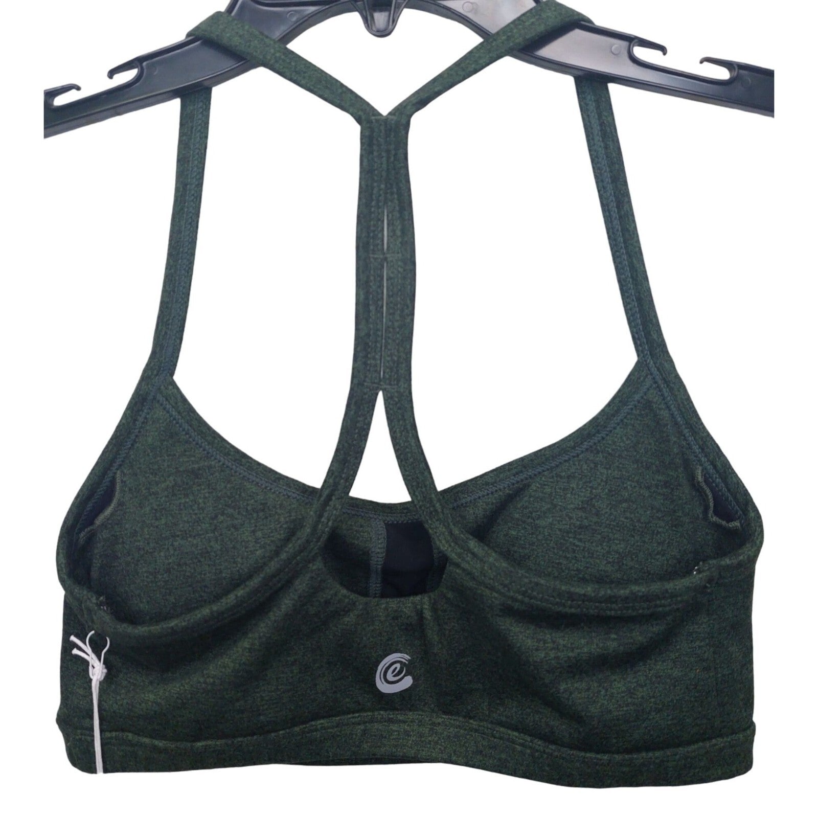 Calme by Johnny Was Women's Ease Cross Back Sports Bra II Size XS Dark Green