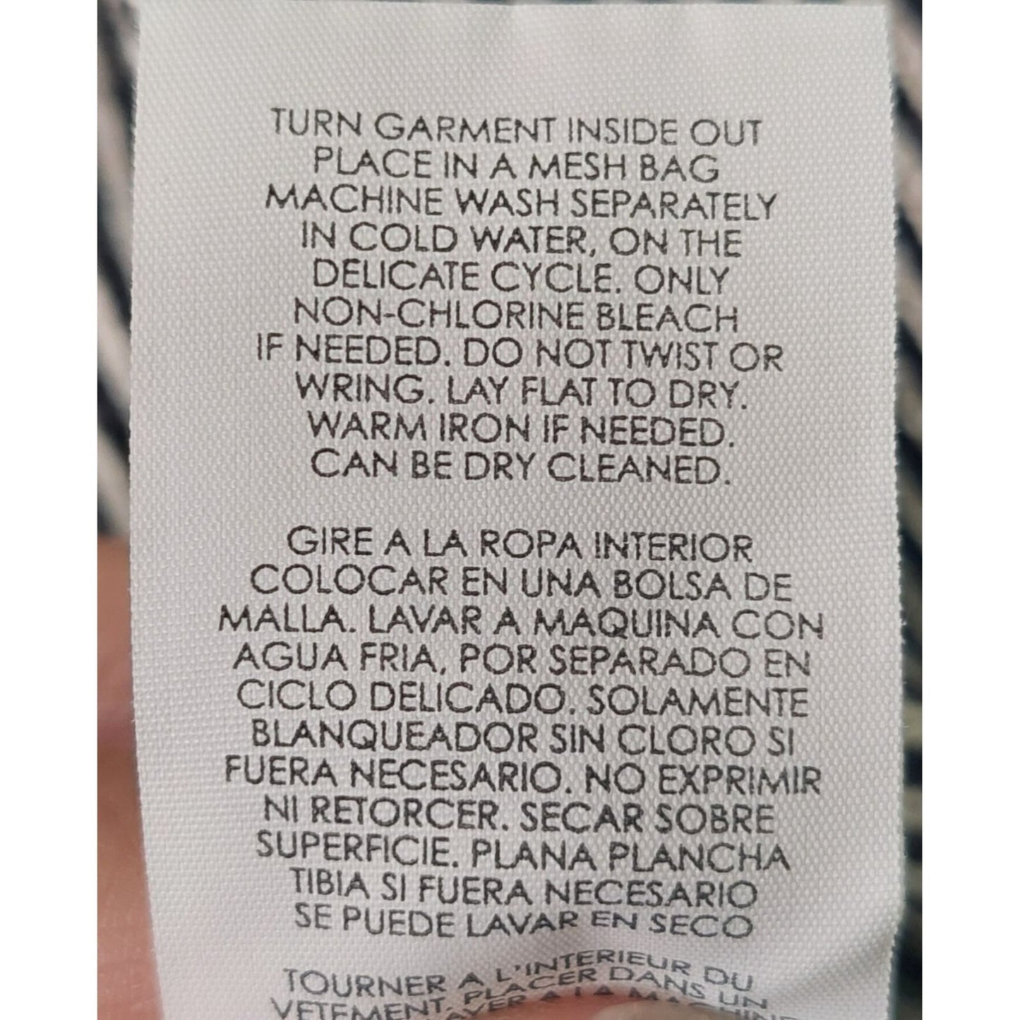 Cabi Women's Zip Cardigan/Top Black/White 3/4 Sleeve Side Ties Size Small