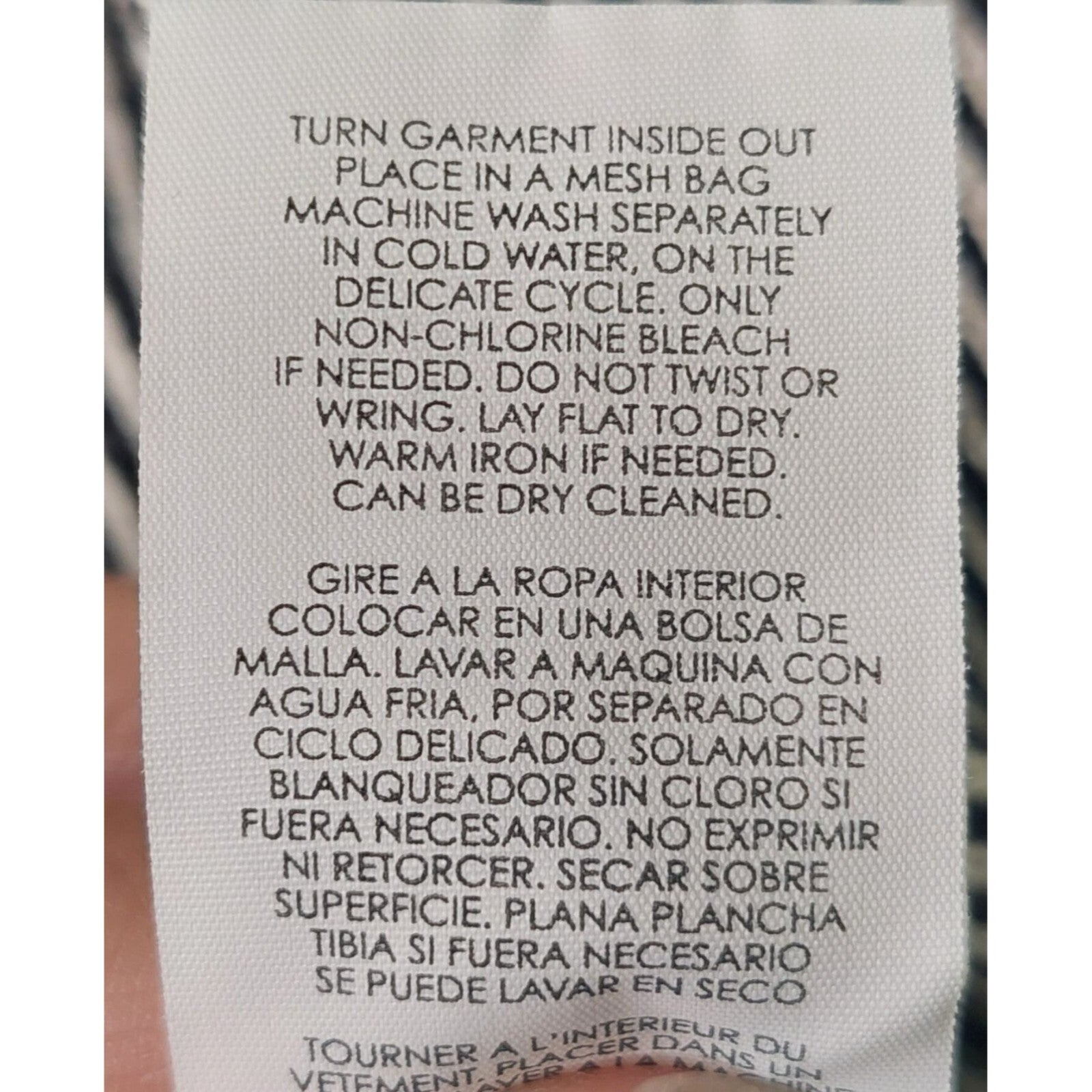 Cabi Women's Zip Cardigan/Top Black/White 3/4 Sleeve Side Ties Size Small