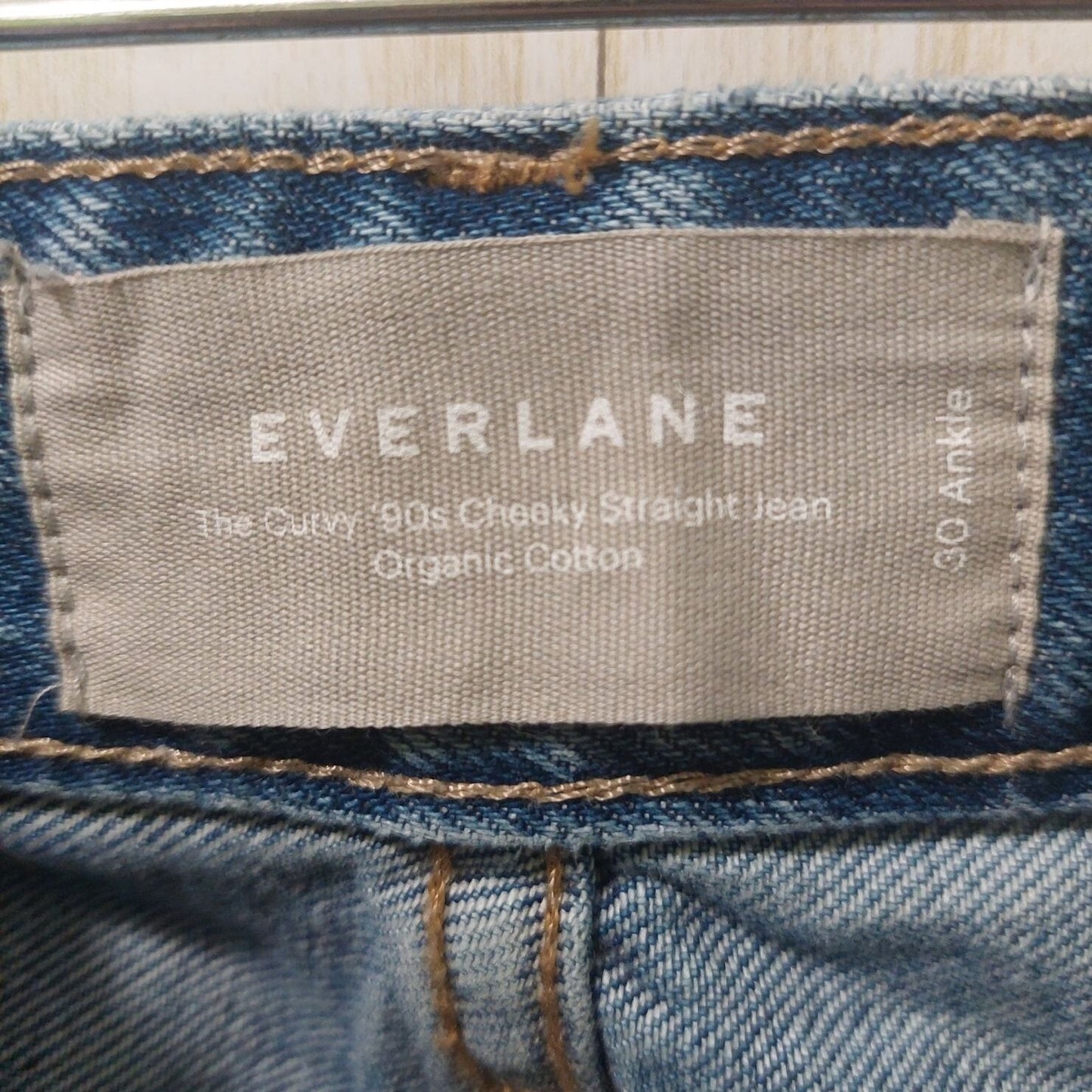 Everlane The Curvy 90s Cheeky Straight Jean High-Rise Organic Cotton 30 Ankle
