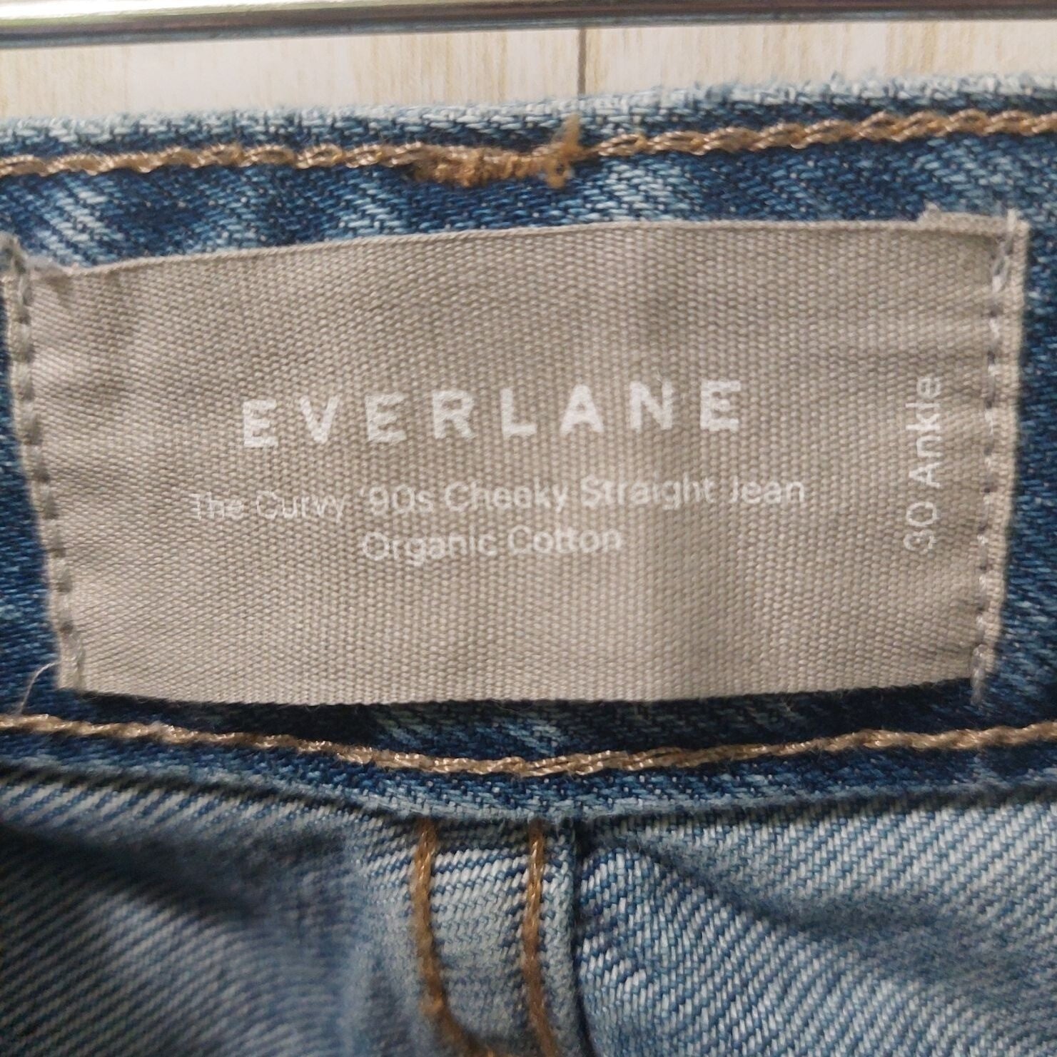 Everlane The Curvy 90s Cheeky Straight Jean High-Rise Organic Cotton 30 Ankle