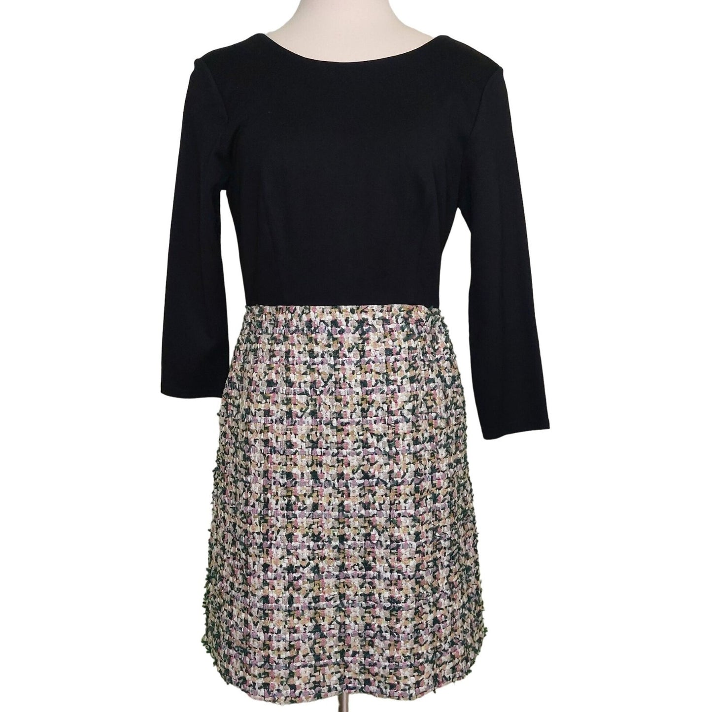 Hutch Anthropologie Women's Tweed Absolute Intrigue Dress 3/4 Sleeve Size 2