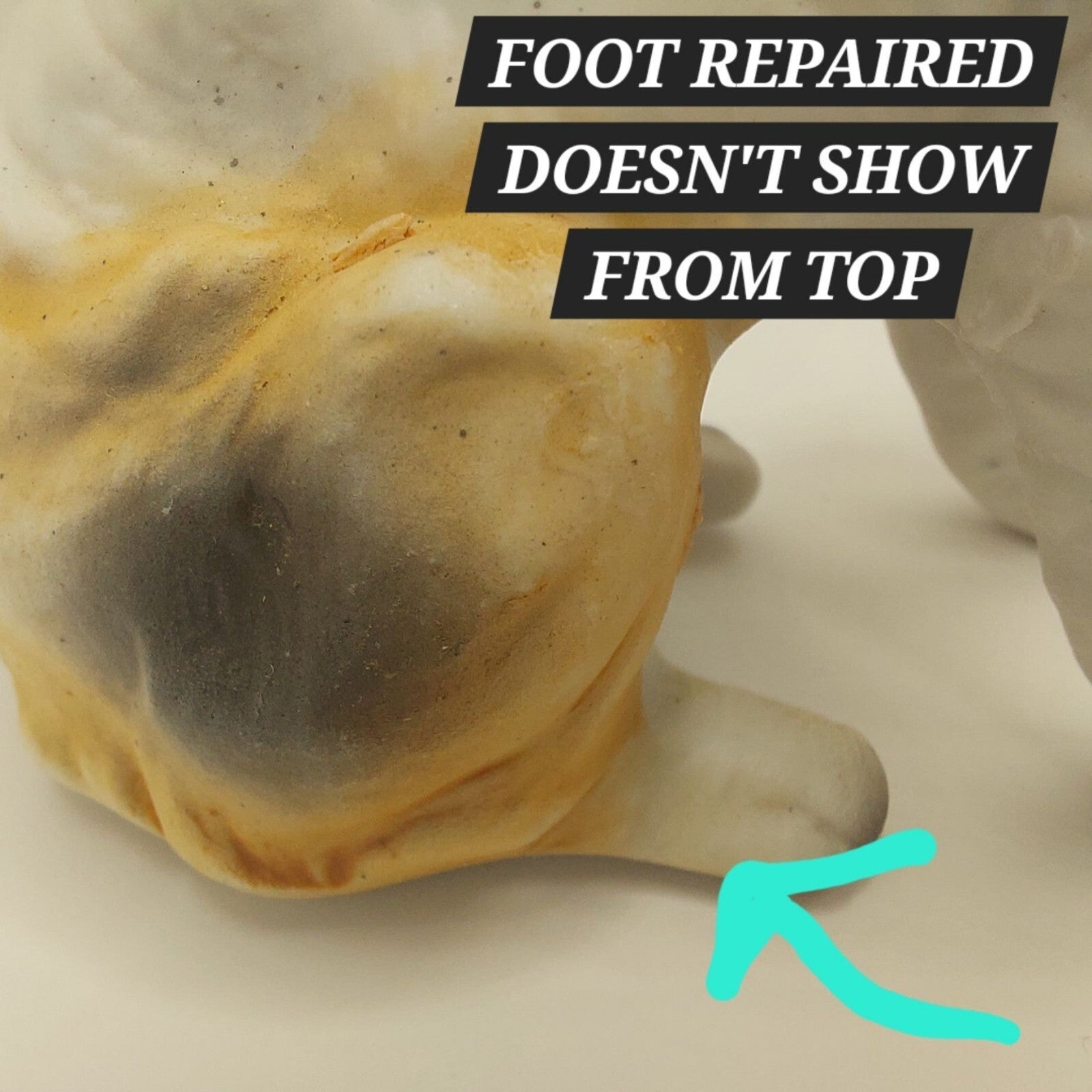 Vintage Porcelain Wire Haired Terrier Dog Figurine 4" Hand-Painted Made In Korea