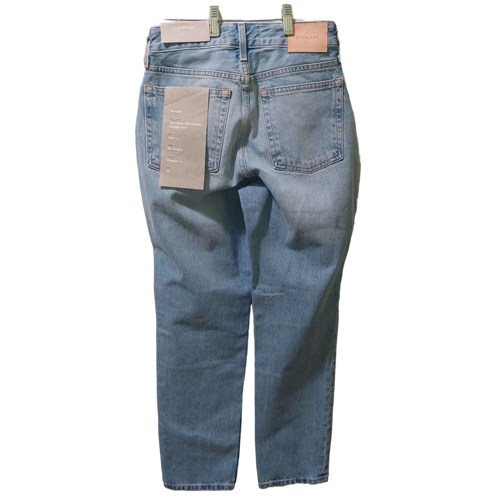 Everlane Women's Curvy '90s Cheeky Straight Jeans High Rise  Sunbleached Sz 25