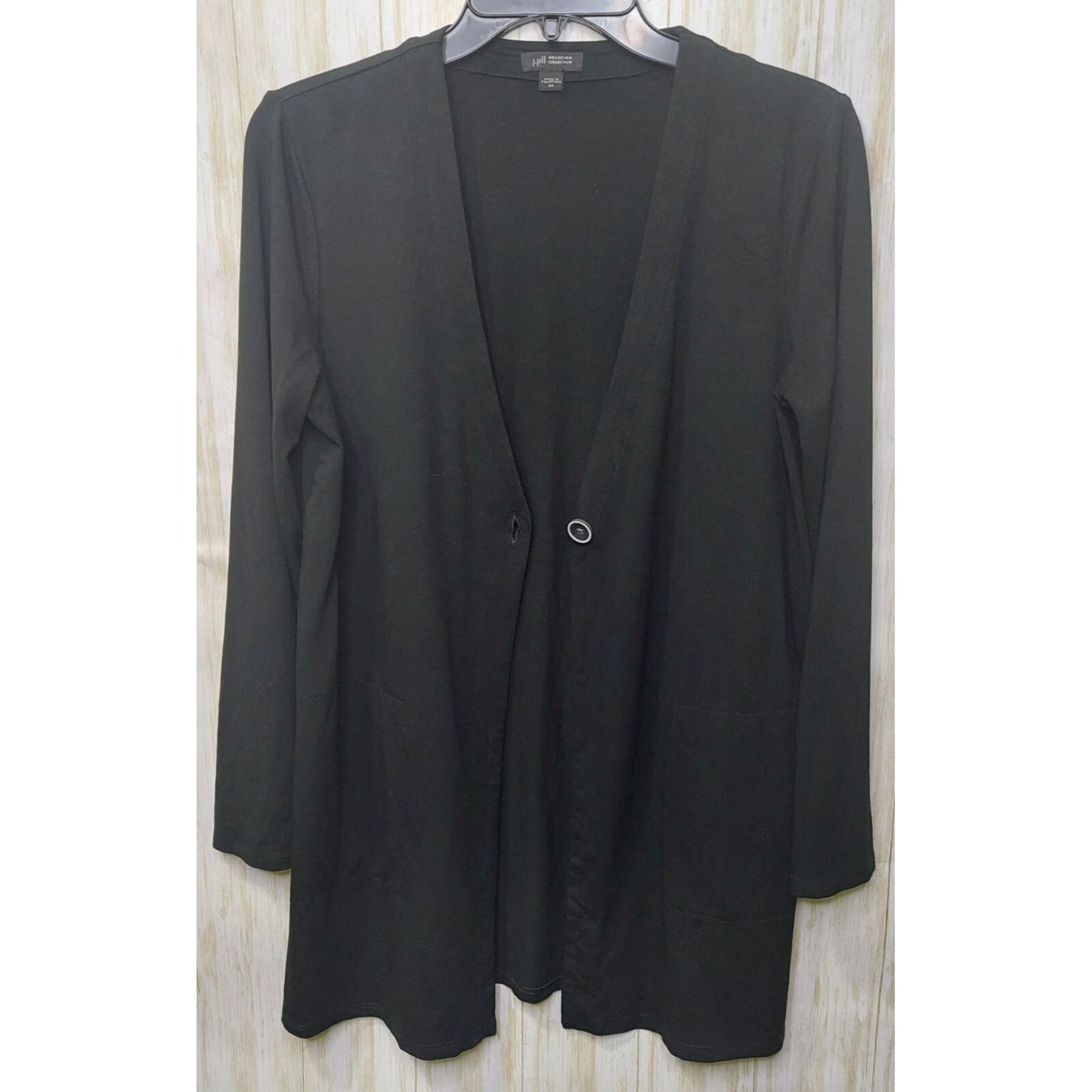 J. Jill Wearever Collection Women's XS Black Cardigan With Pockets Single Button