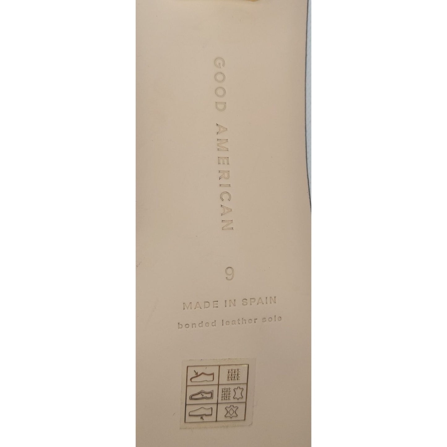 Good American Kickstand Slide Sandal Black Embellished Heel Size 9 NWOB