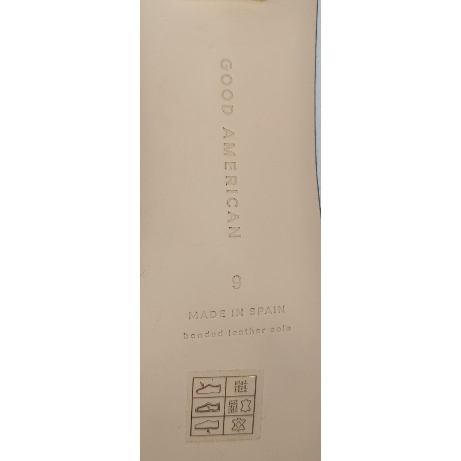 Good American Kickstand Slide Sandal Black Embellished Heel Size 9 NWOB