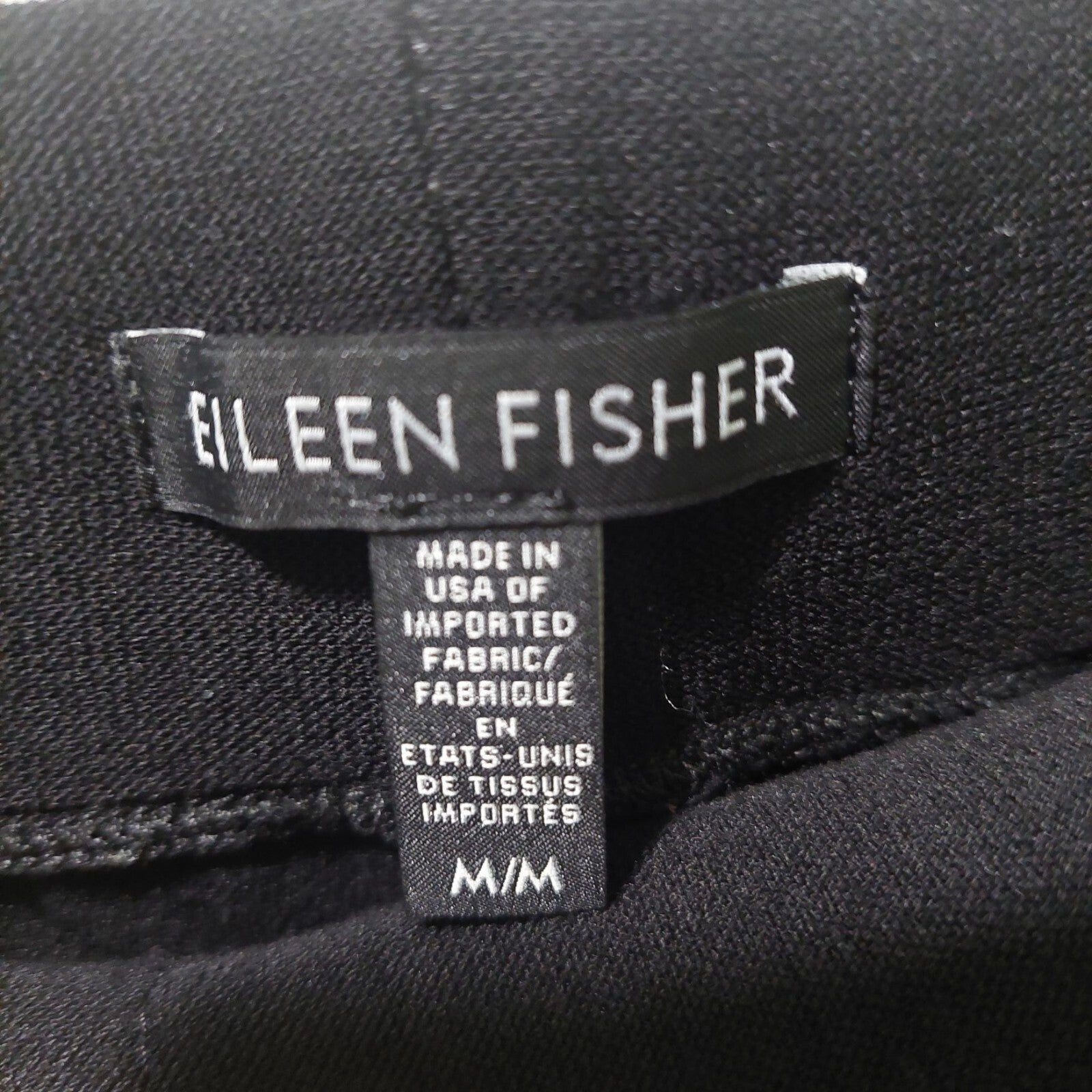 Eileen Fisher Womens Black Stretch Pants Medium
