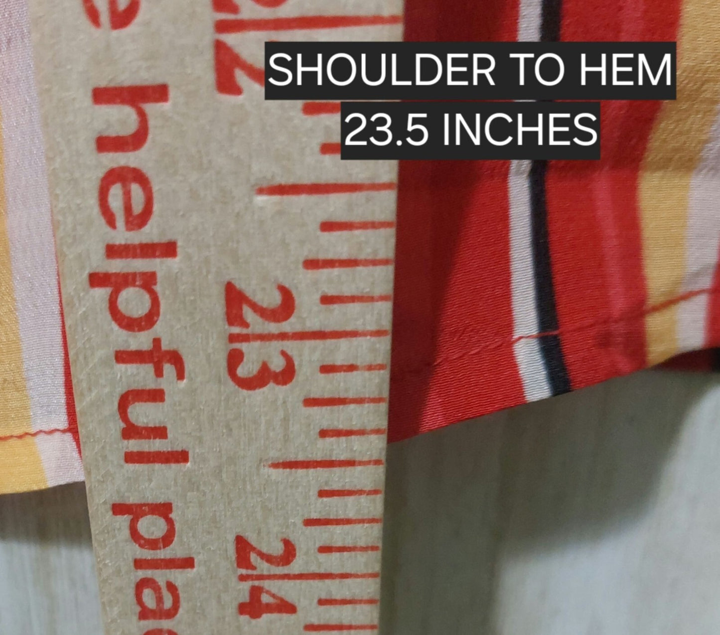 Robbie Bee Red/Yellow Striped Silk Sleeveless Tank Top Med~Lightweight