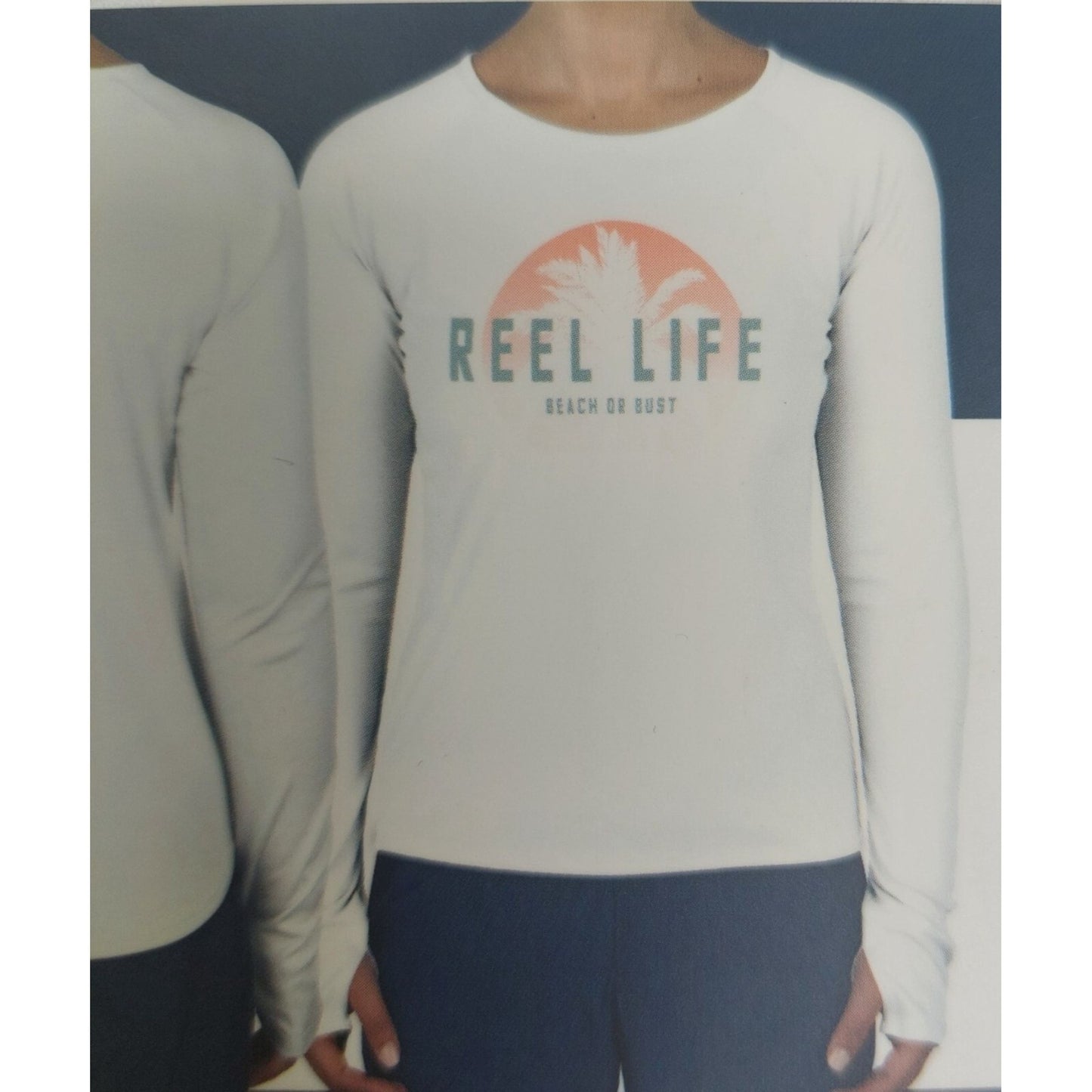 Reel Life Women's Jax Beach Long Sleeve UV Shirt XL W/ Thumbholes