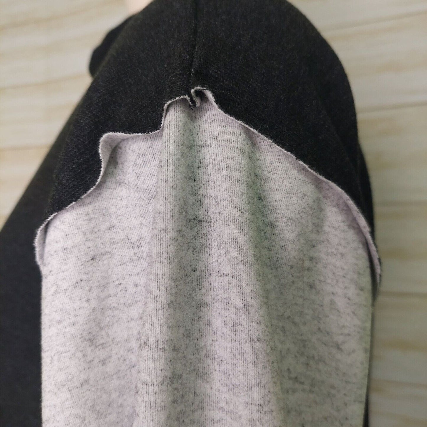 NWT Calme By Johhny Was Womens Pullover Mock Neck Sweatshirt Black/Gray Small