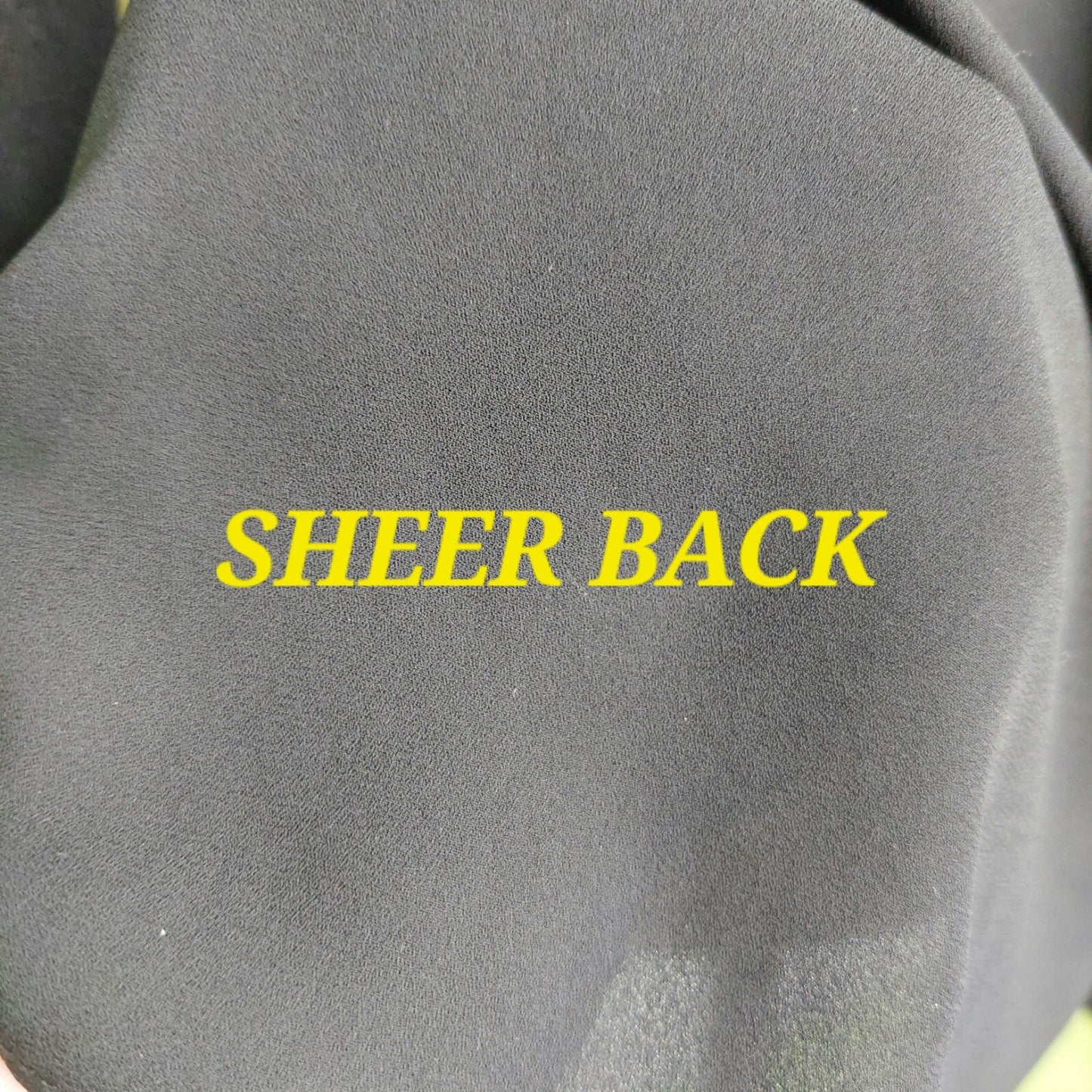 Loft Women's Black Button Up Sweater Shirt w/ Sheer Back Size Small Wool Blend