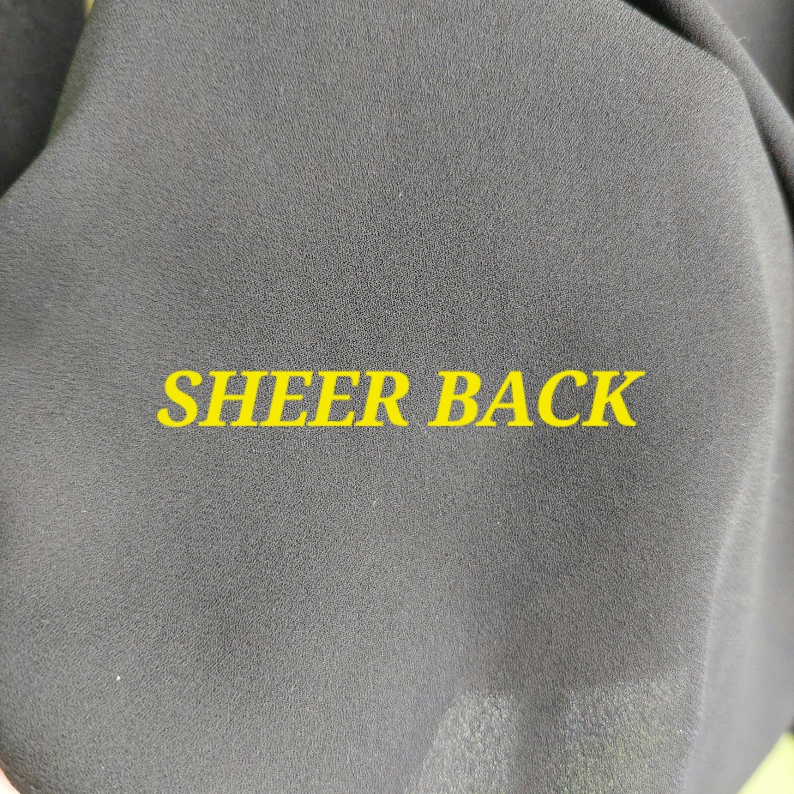 Loft Women's Black Button Up Sweater Shirt w/ Sheer Back Size Small Wool Blend