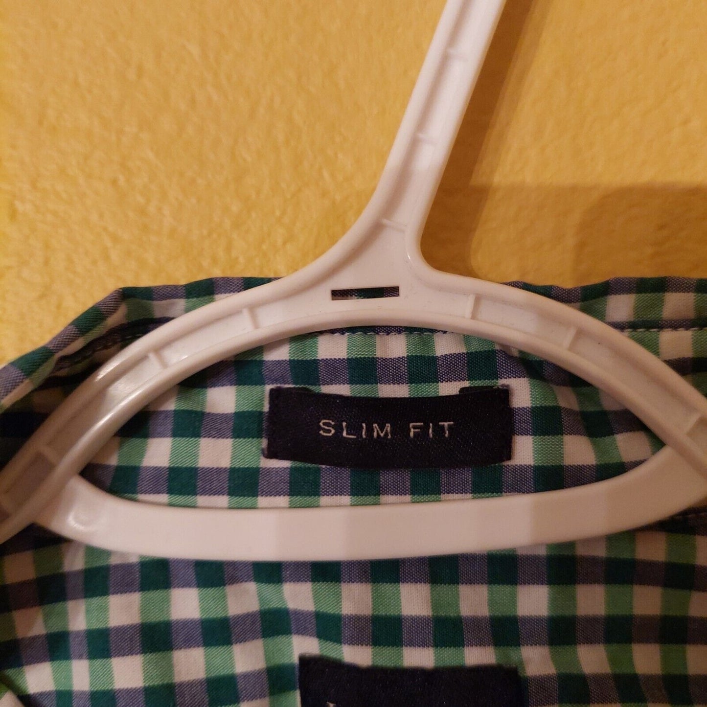 J Crew Shirt Mens XL Green Blue Gingham Plaid Flex Button Up