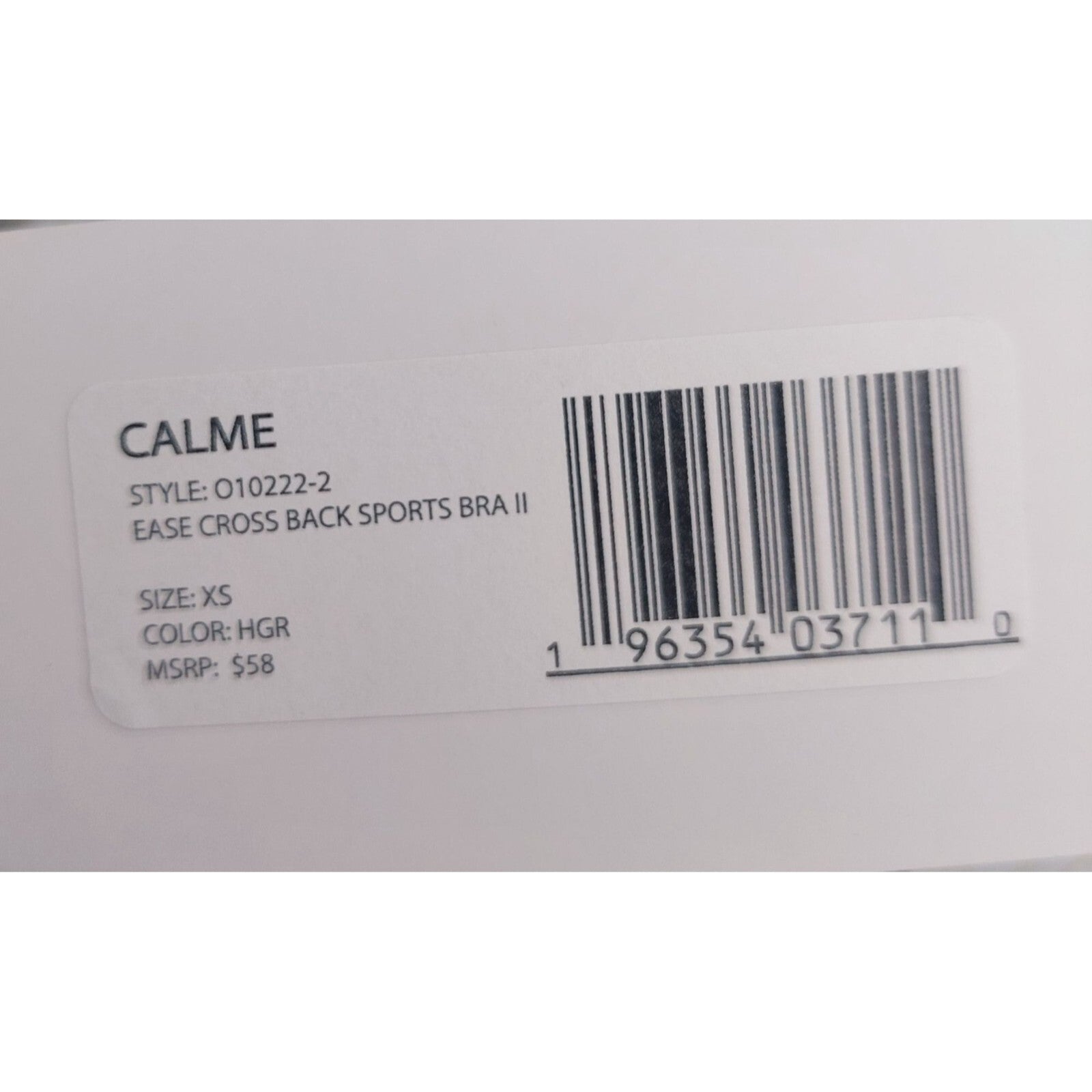 Calme by Johnny Was Women's Ease Cross Back Sports Bra II Size XS Dark Green