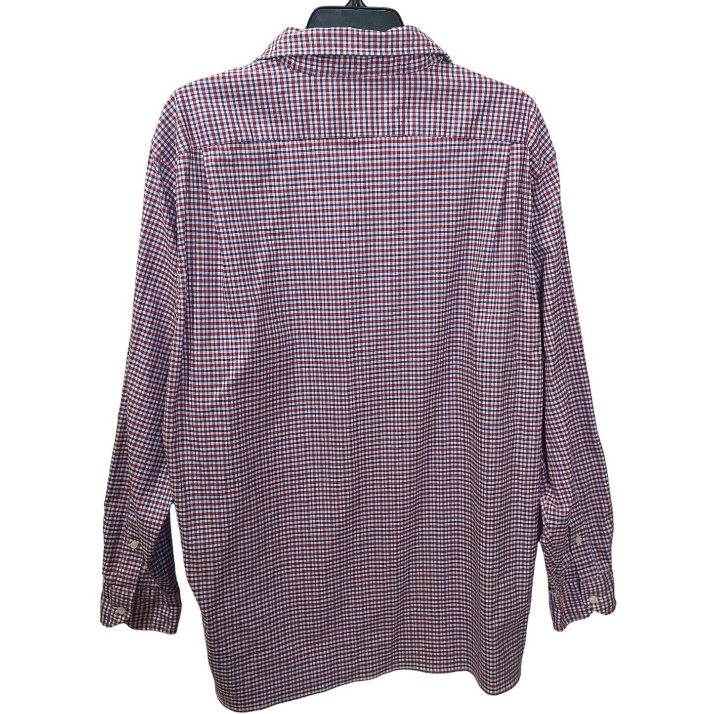 Cremieux Collection Men's Red & Blue Gingham Button Up Long Sleeve Shirt Size XL