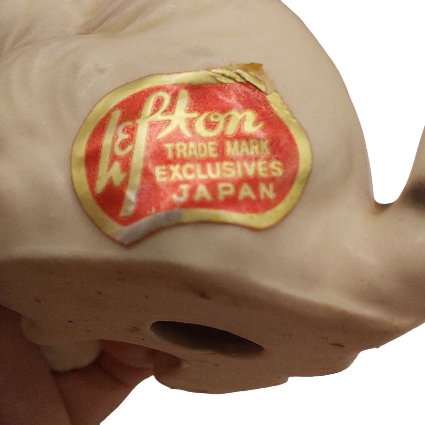 Vintage Lefton Japan Hand-Painted Ceramic Jack Russell Dog Figurine 4 inches