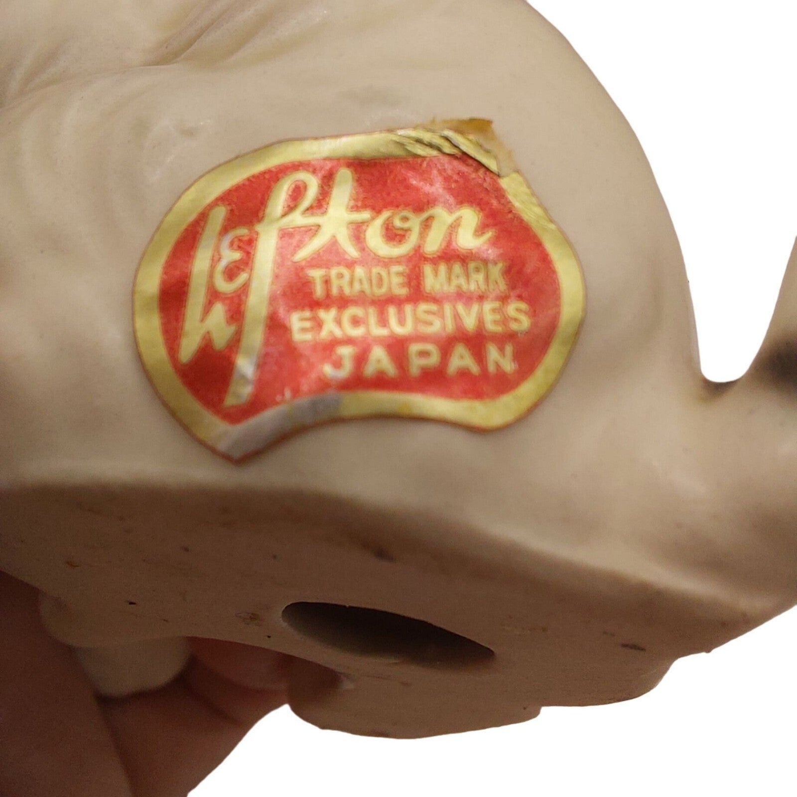 Vintage Lefton Japan Hand-Painted Ceramic Jack Russell Dog Figurine 4 inches