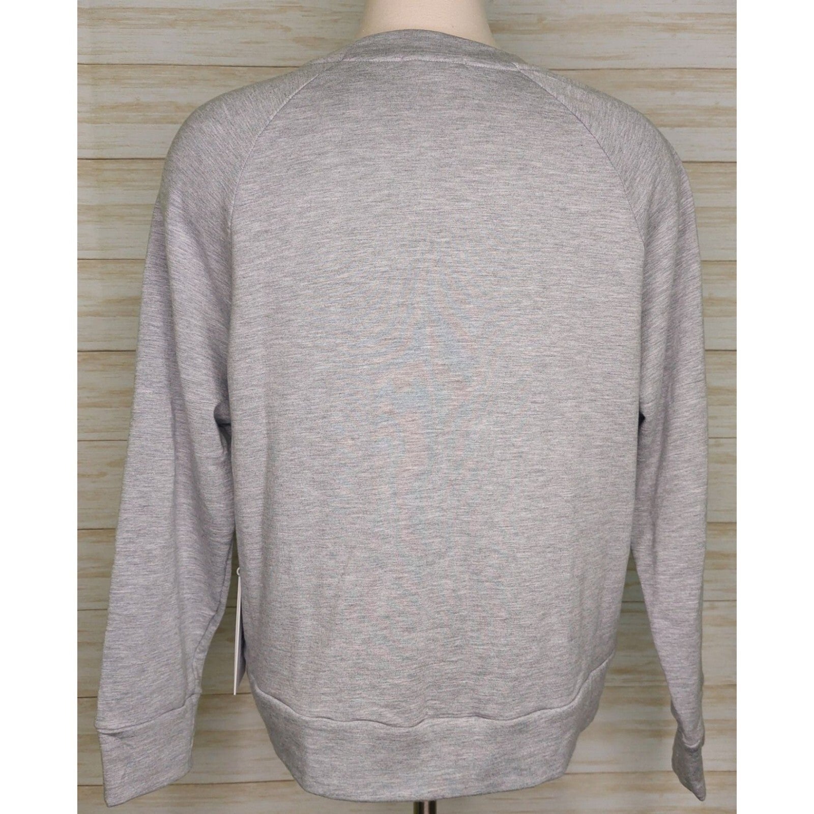 Calme By Johnny Was Women's Gray 3/4 Sleeve Crew Pullover Size XS Made in USA