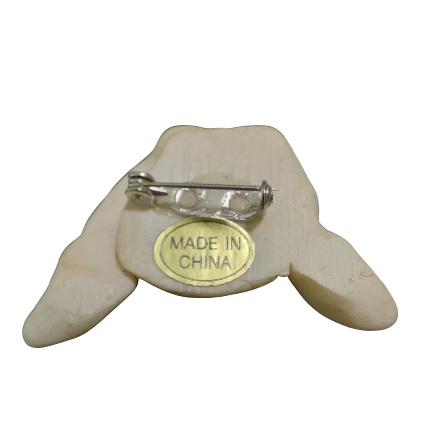 Clay Bunny Brooch & Earrings Set Handmade Rabbit Jewelry Easter