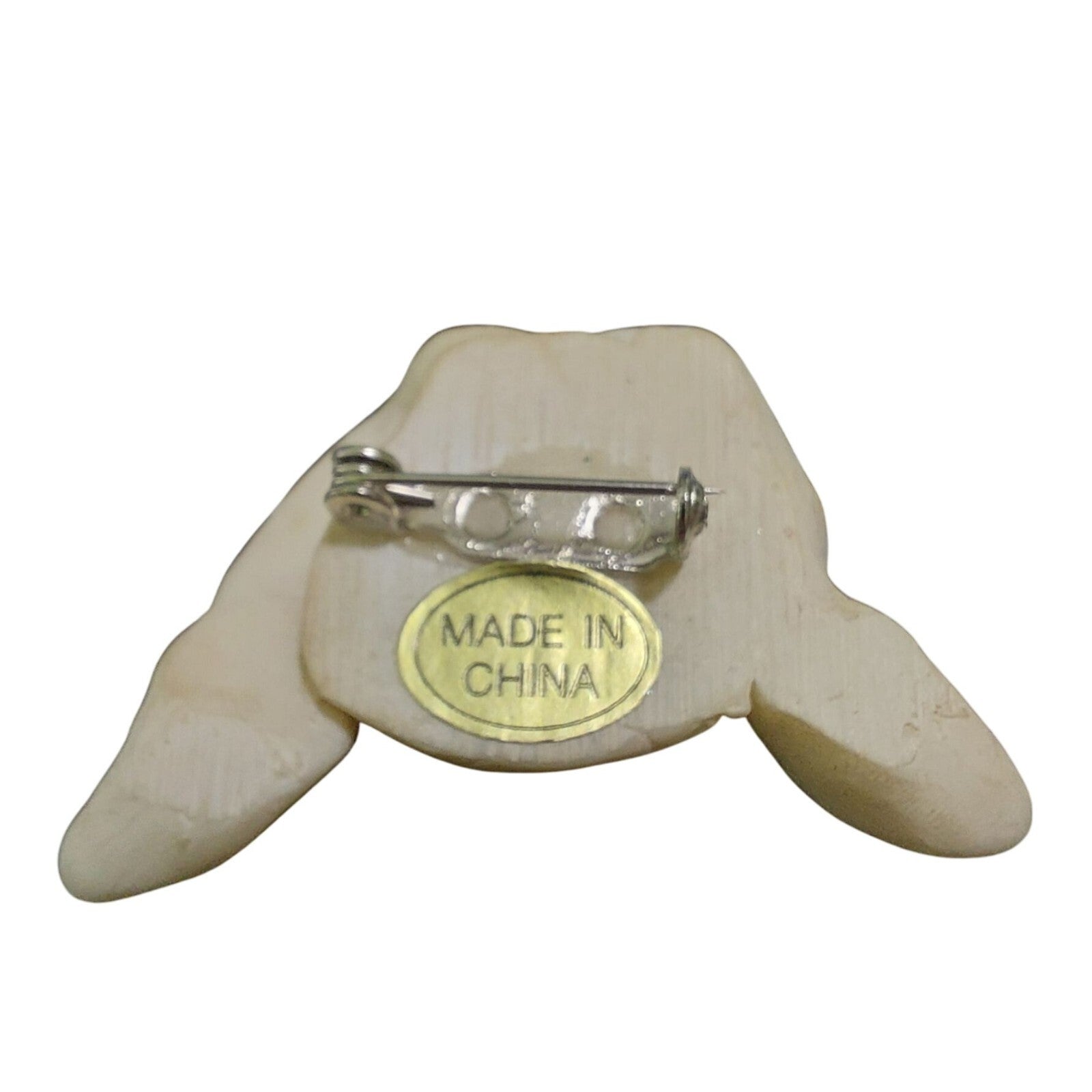 Clay Bunny Brooch & Earrings Set Handmade Rabbit Jewelry Easter