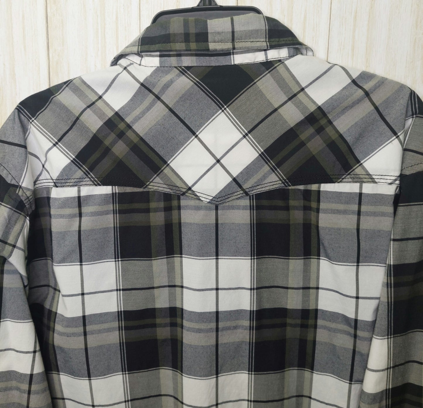 Reclaim Athletic Fit Men's Shirt Button Up~ Long Sleeve~Gray Plaid~Size XL