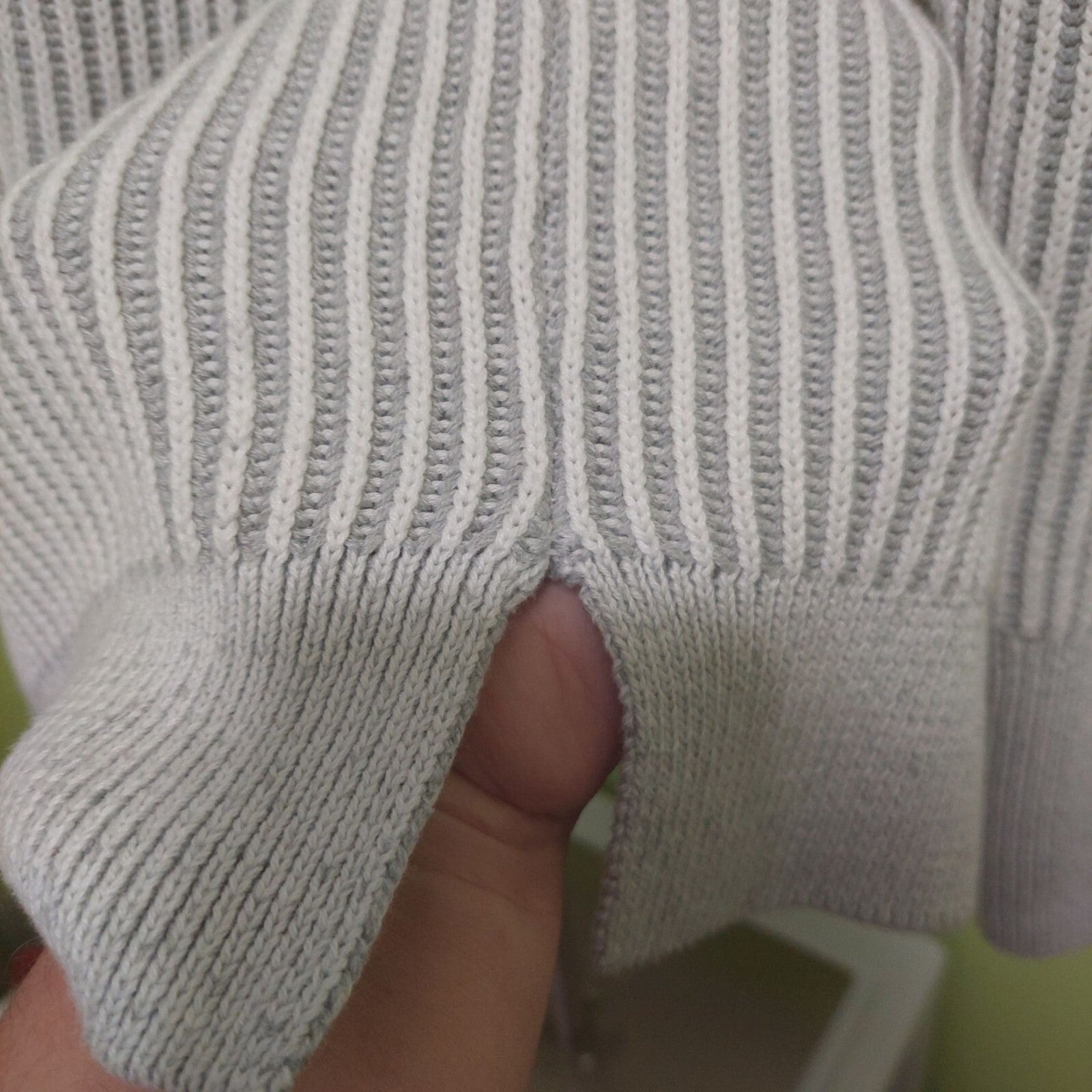 Tahari Women's Ribbed Open Front Cardigan Sweater Gray Size Large