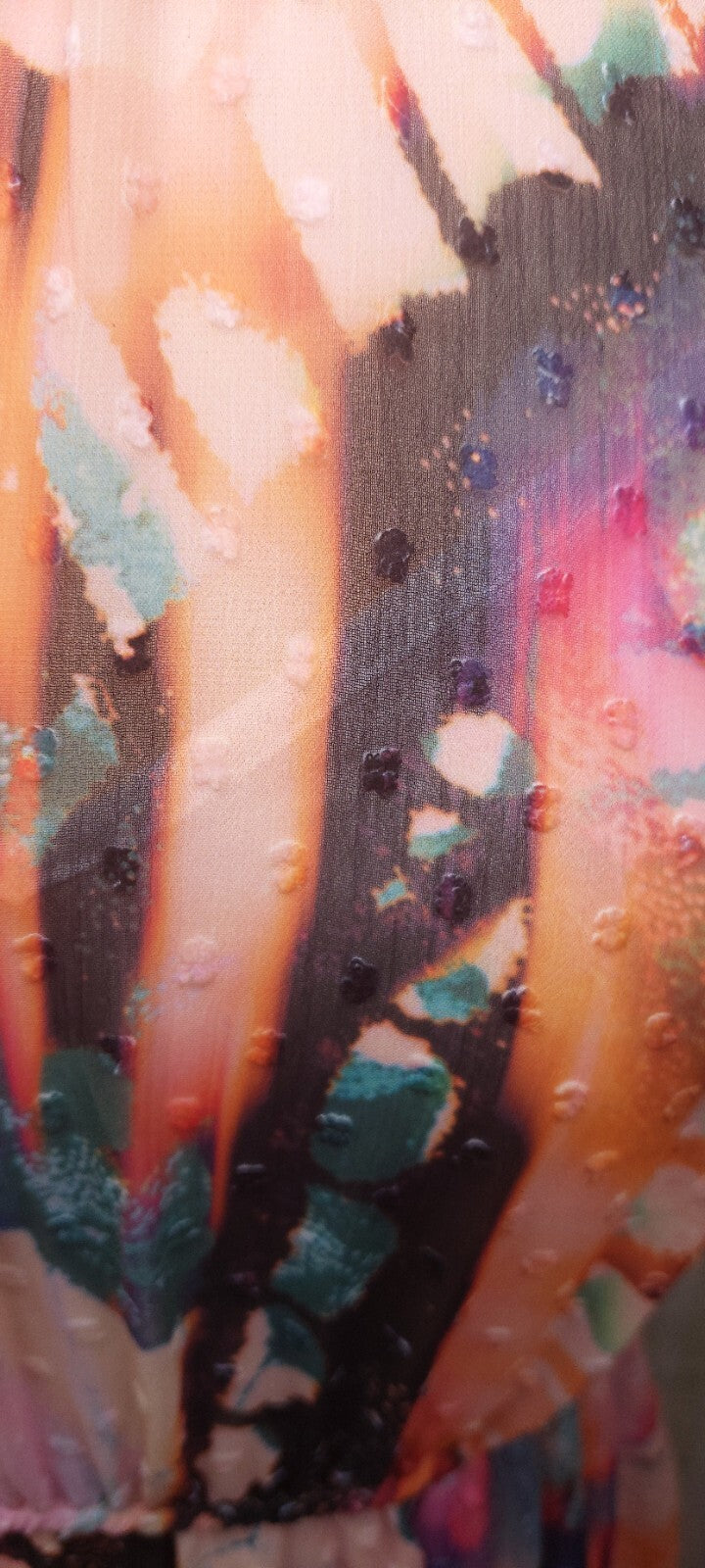 Torrid Midi Dress Clip Dot Smocked Mock Hi Neck Floral Size 0~12~Large Butterfly