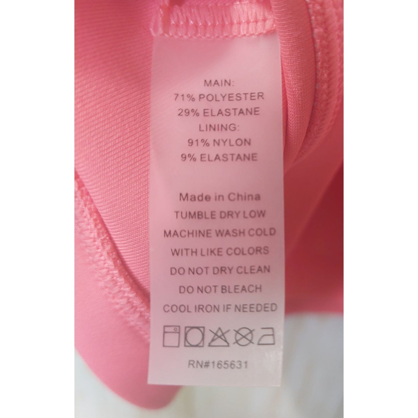 Calme By Johnny Was Women's Endurance Racerback Sports Bra Coral Pink Size XL