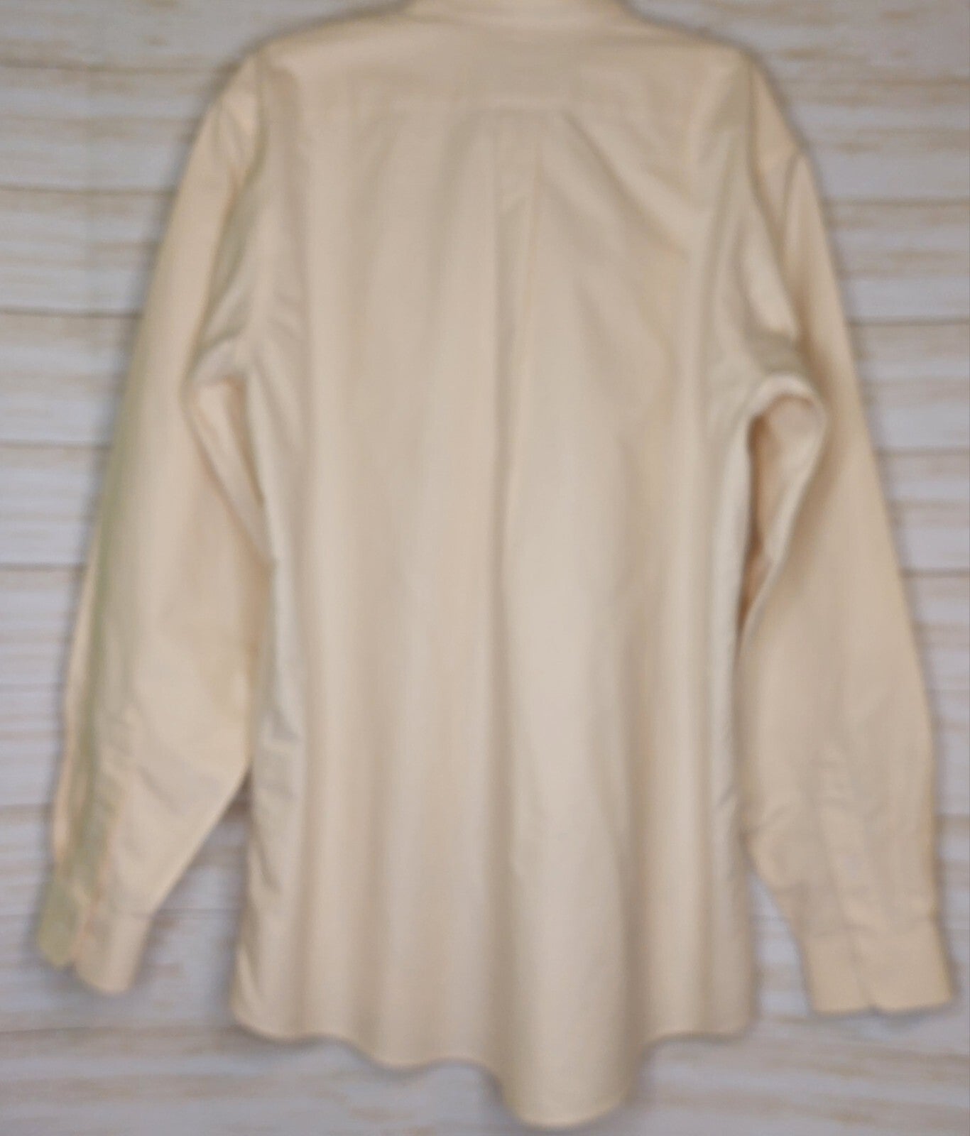 LL Bean Shirt Mens 16.5-37 Yellow Wrinkle-Free Long Sleeve Traditional Fit