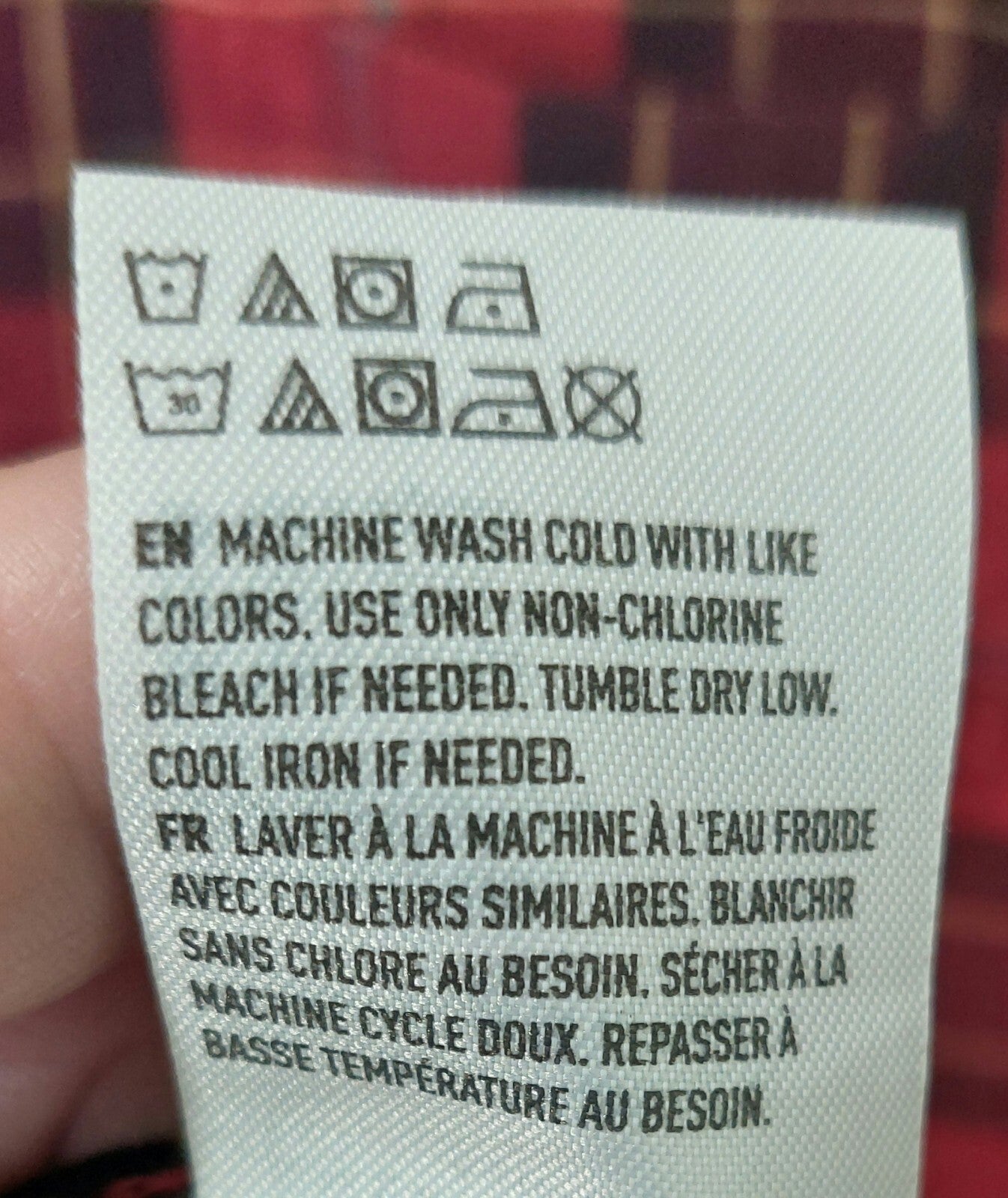 American Eagle Mens Shirt Button Down Red Plaid Long Sleeve Classic Fit Large