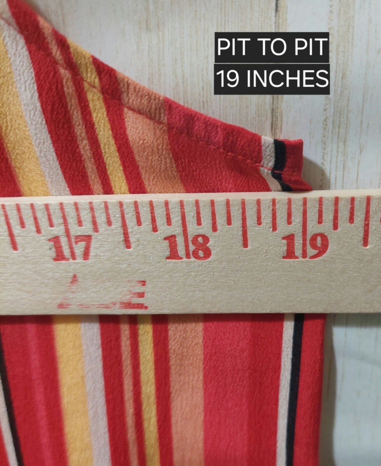 Robbie Bee Red/Yellow Striped Silk Sleeveless Tank Top Med~Lightweight