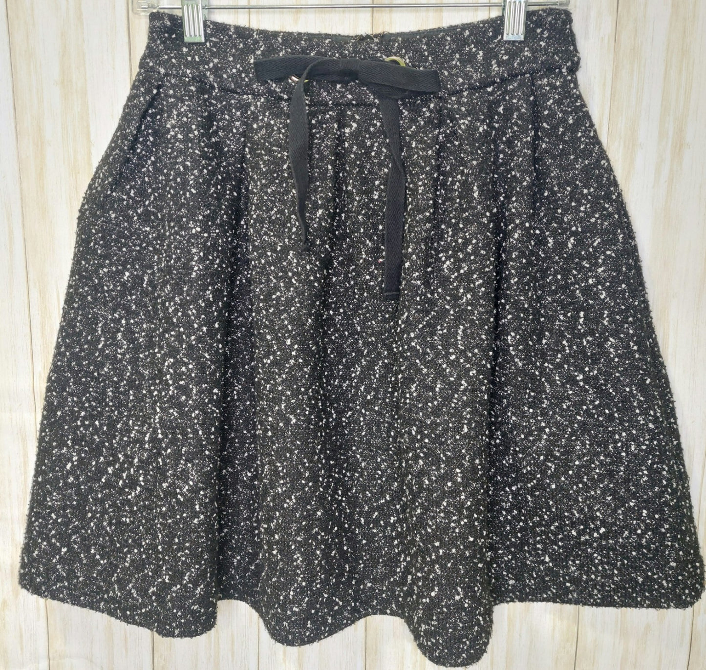 FRNCH Women's Skirt Size Small Black~ Pockets ~Mini ~Skater ~Grunge