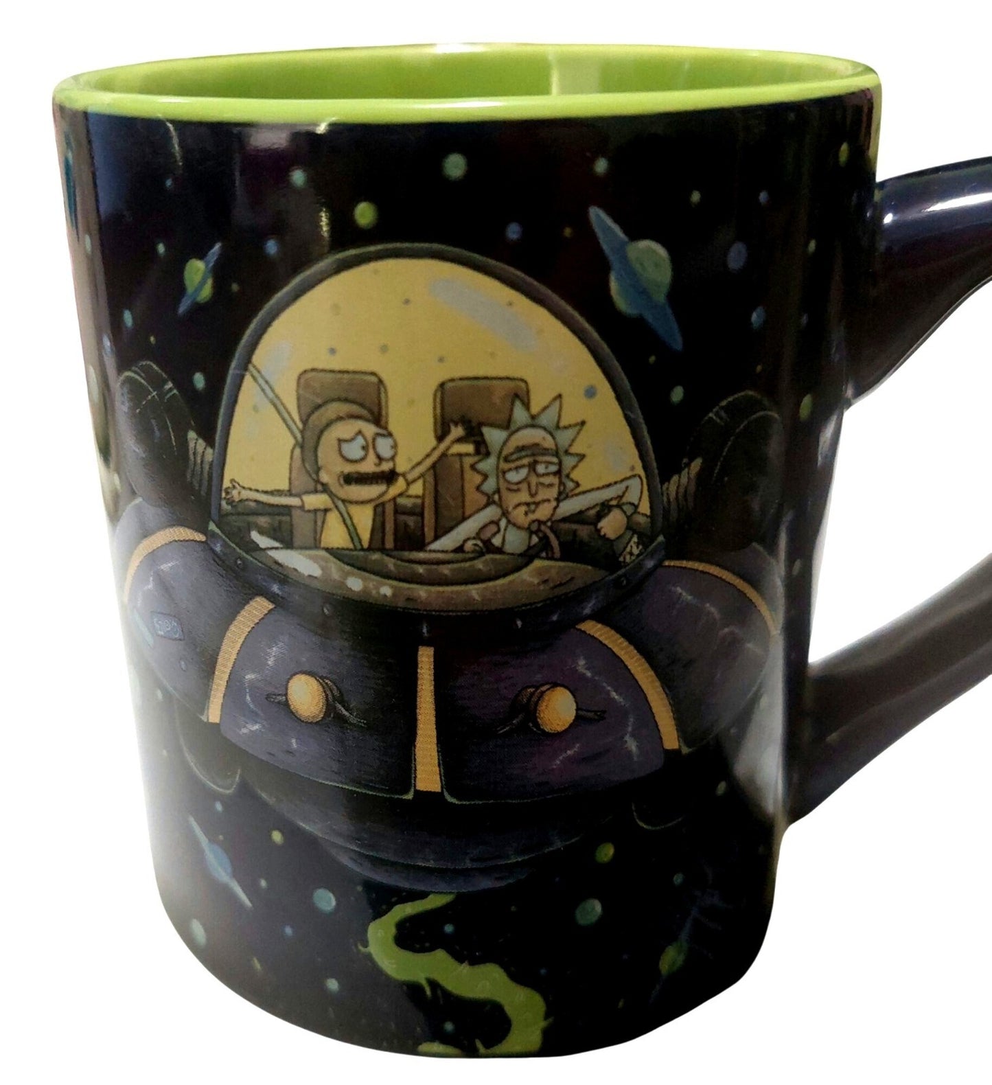 Rick & Morty In Spaceship 14 Oz Ceramic Mug