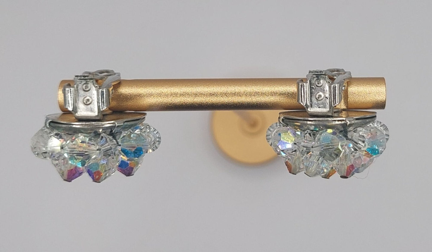 Vintage Laguna Crystal Cluster Clip-On Earrings