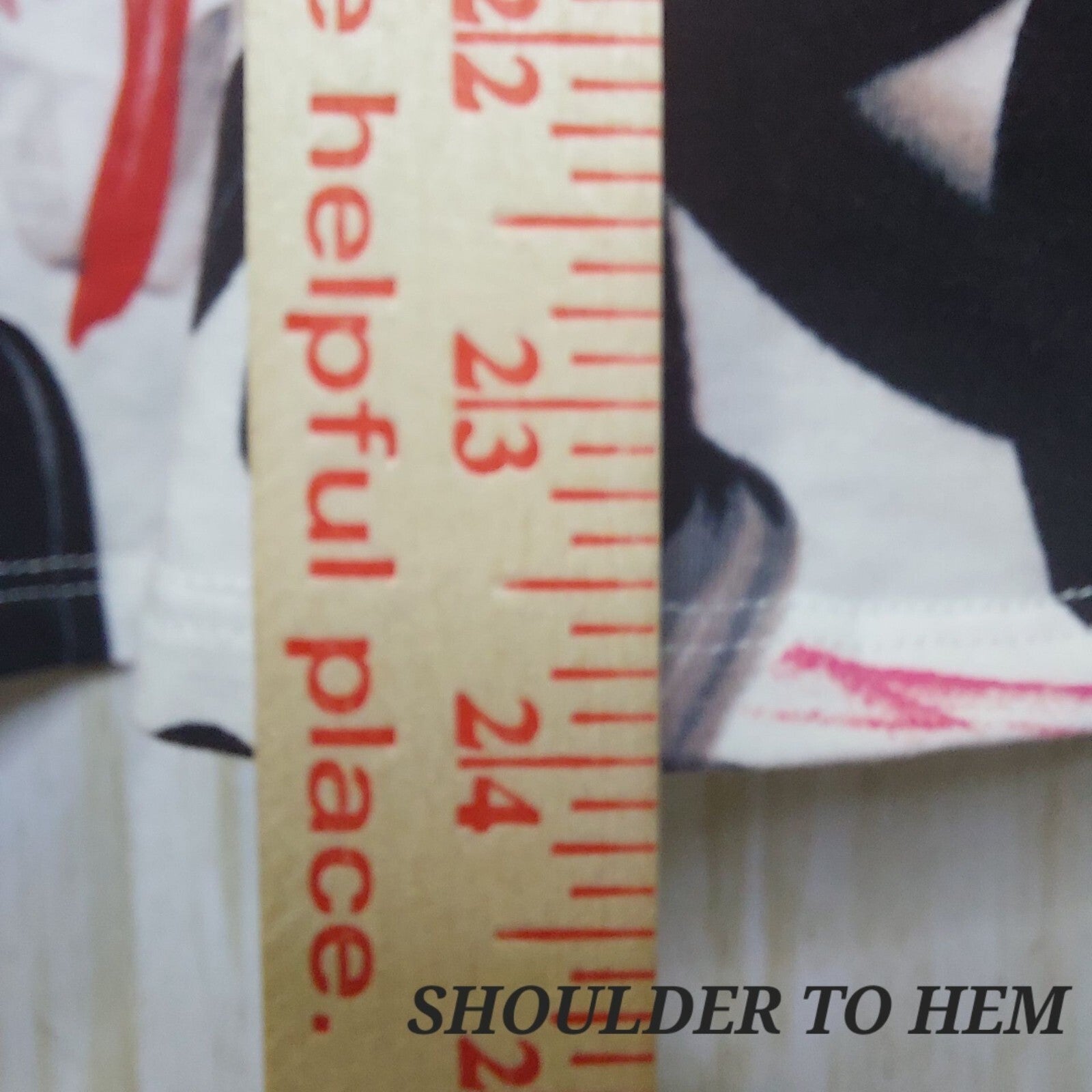 Karl Lagerfeld Paris Women's XS Graphic Puff Sleeve T-Shirt Red & Black Scribble