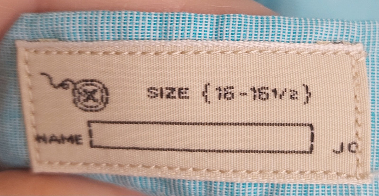 J.Crew Mens Size L Blue Long Sleeve Button Up Size Large 100% Cotton