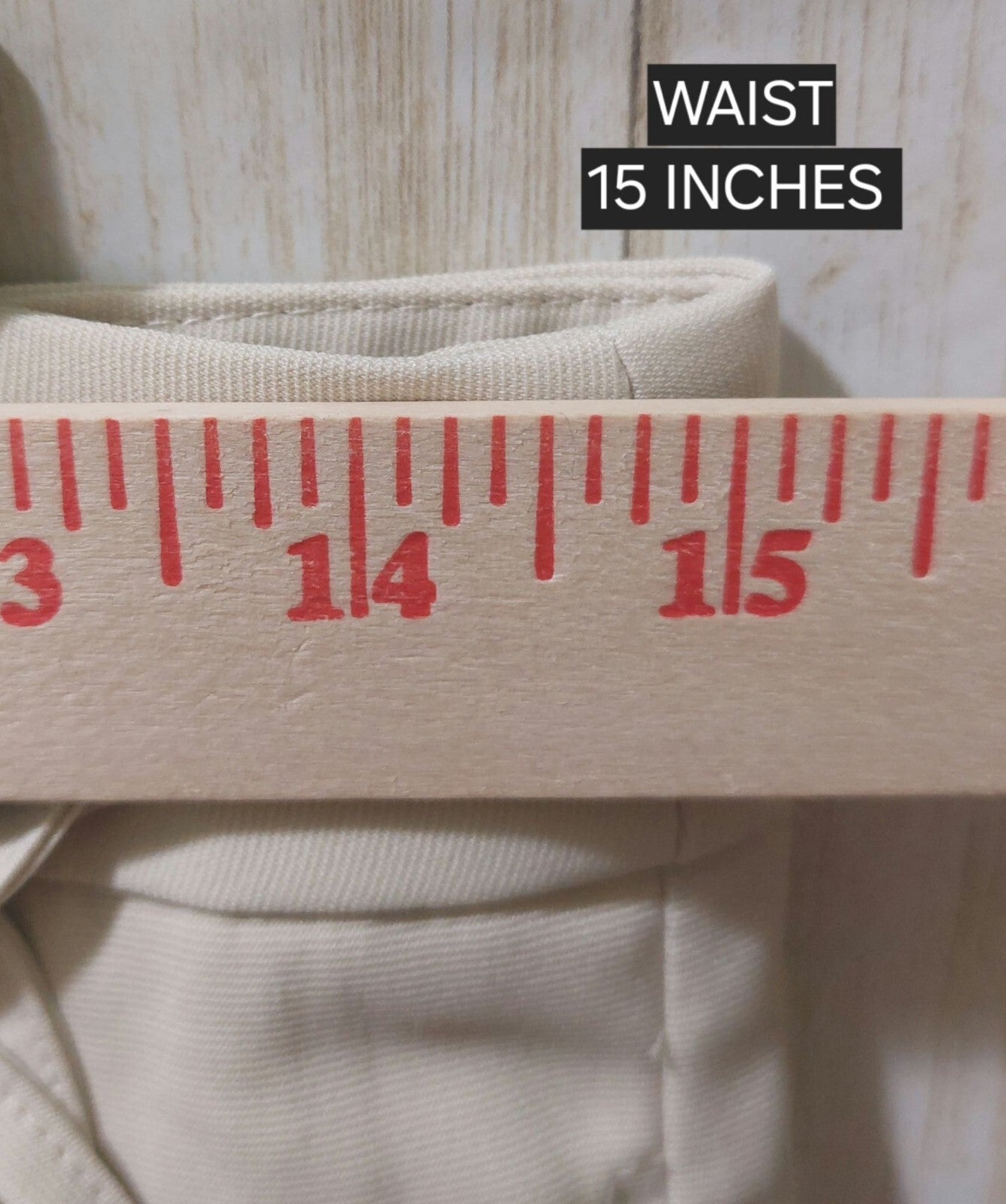 NWT Commense Womens High-Waisted Wide Leg Dress Pants W/Tie Beige Large