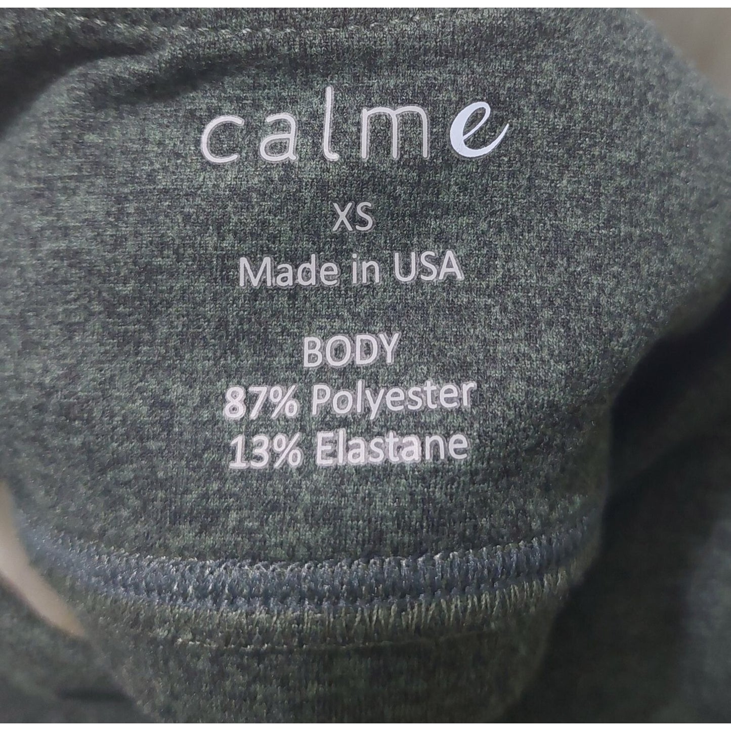 Calme by Johnny Was Women's Ease Cross Back Sports Bra II Size XS Dark Green