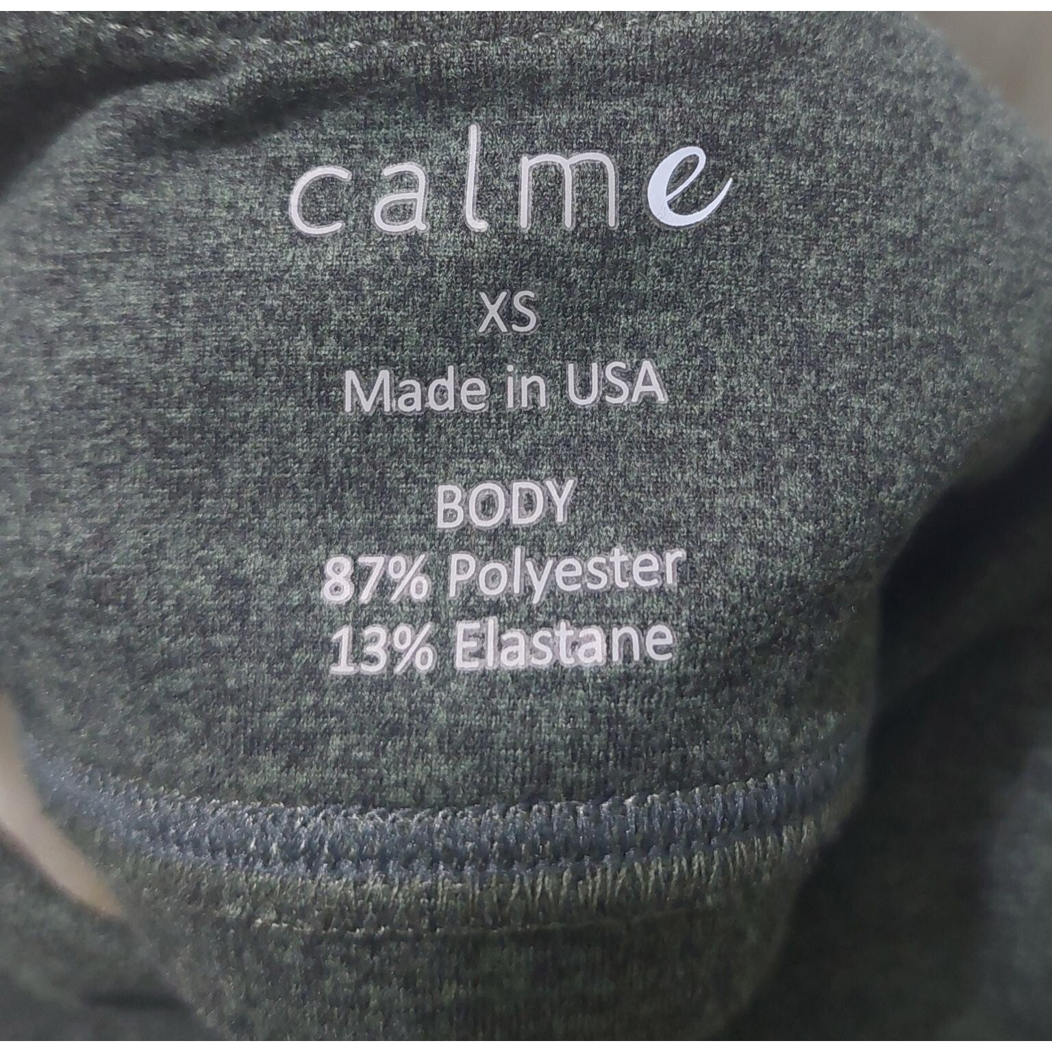 Calme by Johnny Was Women's Ease Cross Back Sports Bra II Size XS Dark Green