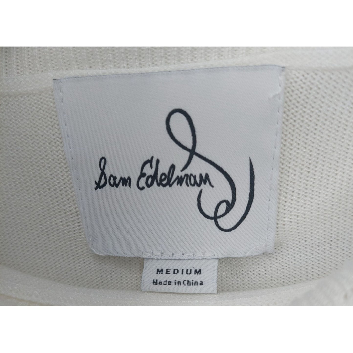 Sam Edelman White Cowl Neck Sweater Dress White Size Medium Chic Fall/Winter