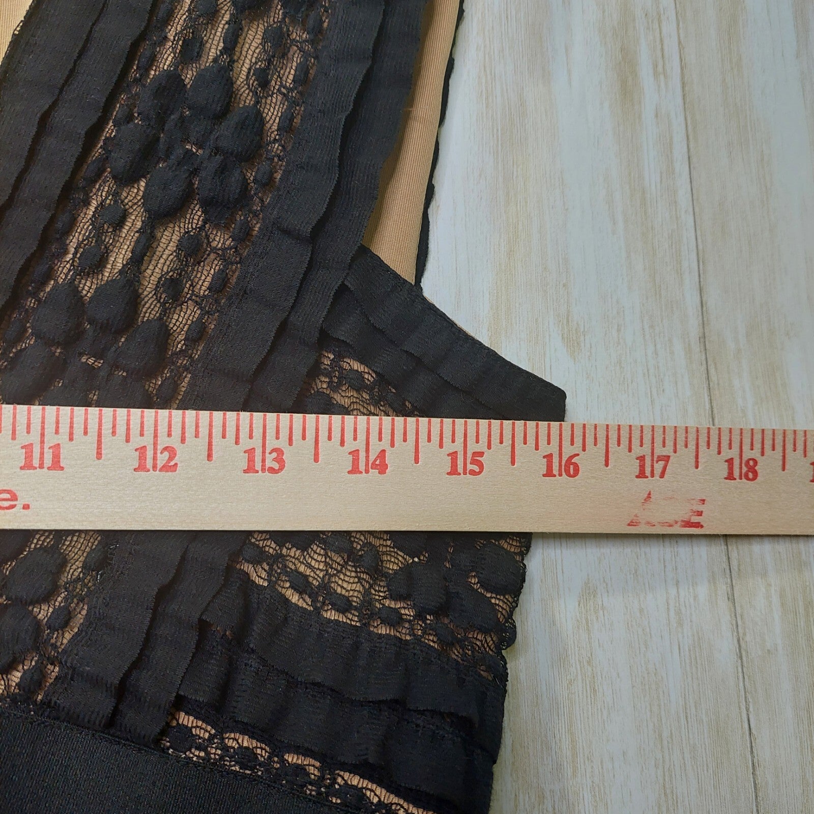 MAX STUDIO Womens Little Black Dress M Sheath Bodycon Sleeveless V-Neck Ruffles