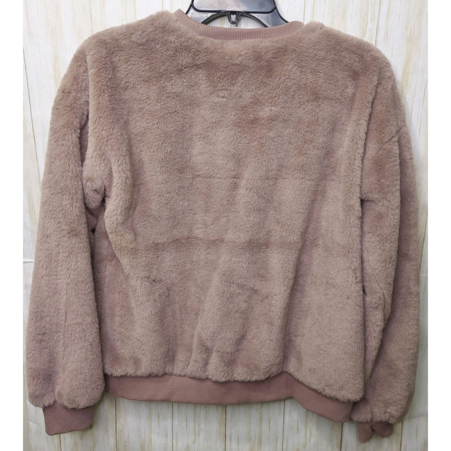 Philosophy Republic Women's Faux Fur Pullover Top Tan Size Small Lined~Soft~Cozy