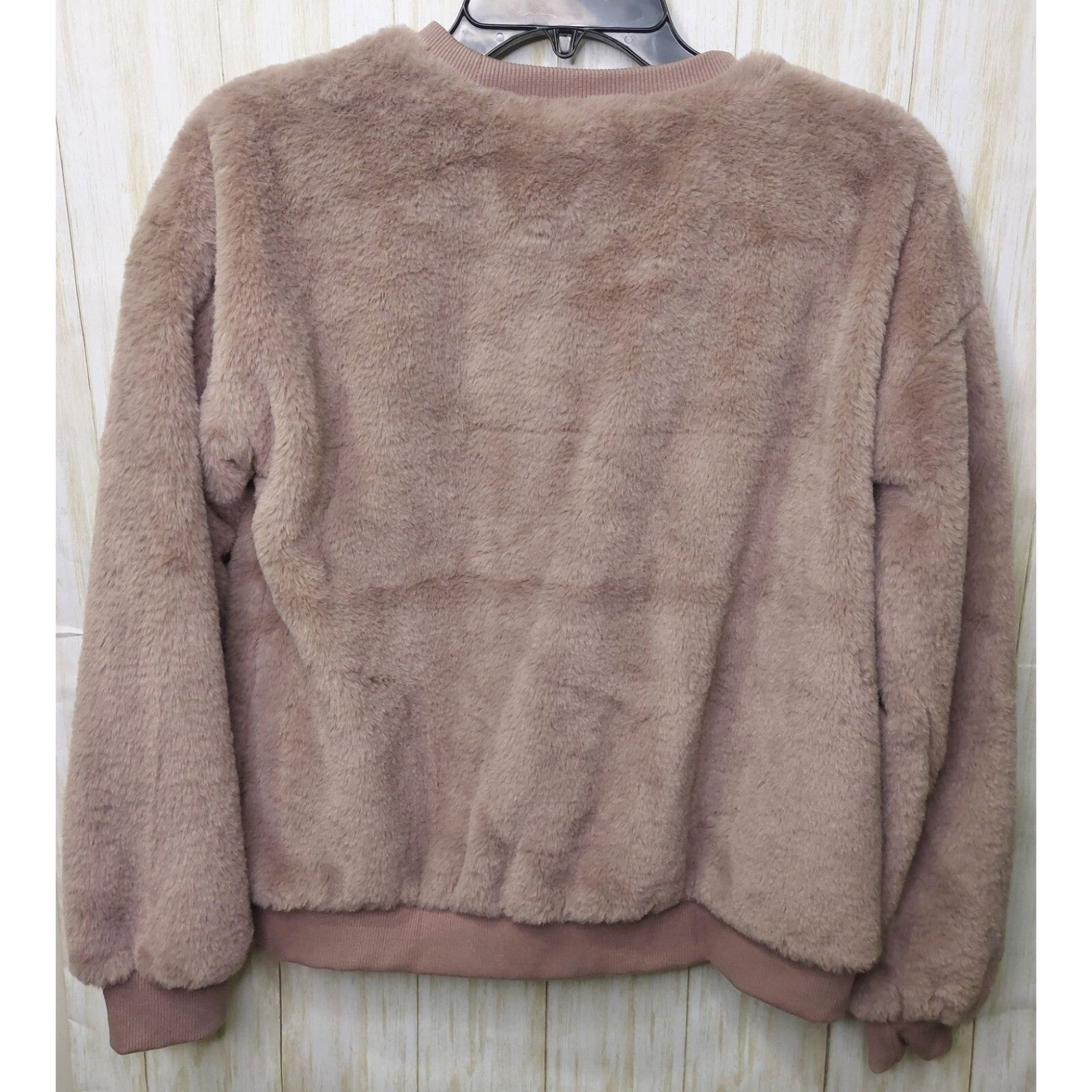 Philosophy Republic Women's Faux Fur Pullover Top Tan Size Small Lined~Soft~Cozy