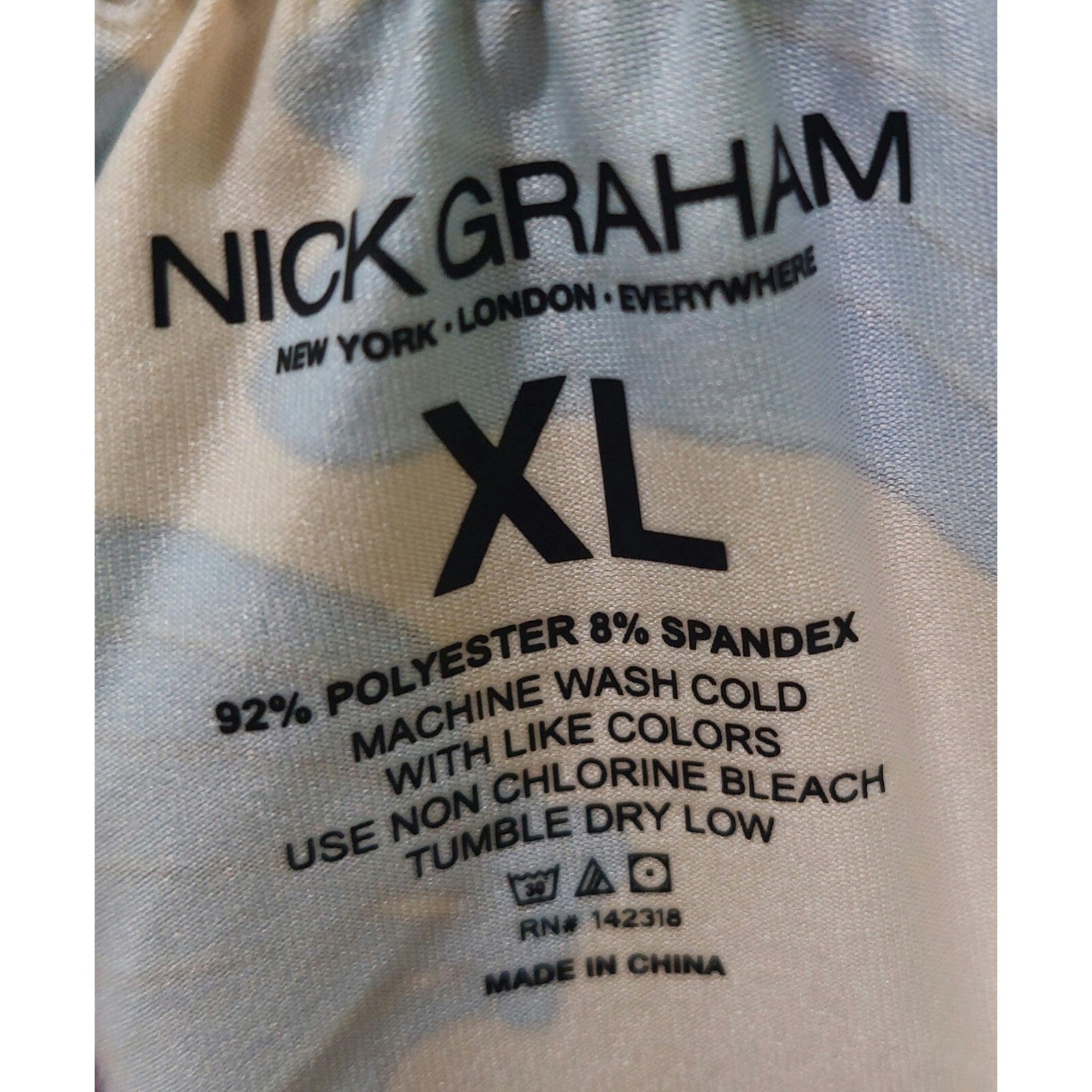 Nick Graham Men's Yellow W/Banana Print Boxers Size XL 40-42 Performance Stretch